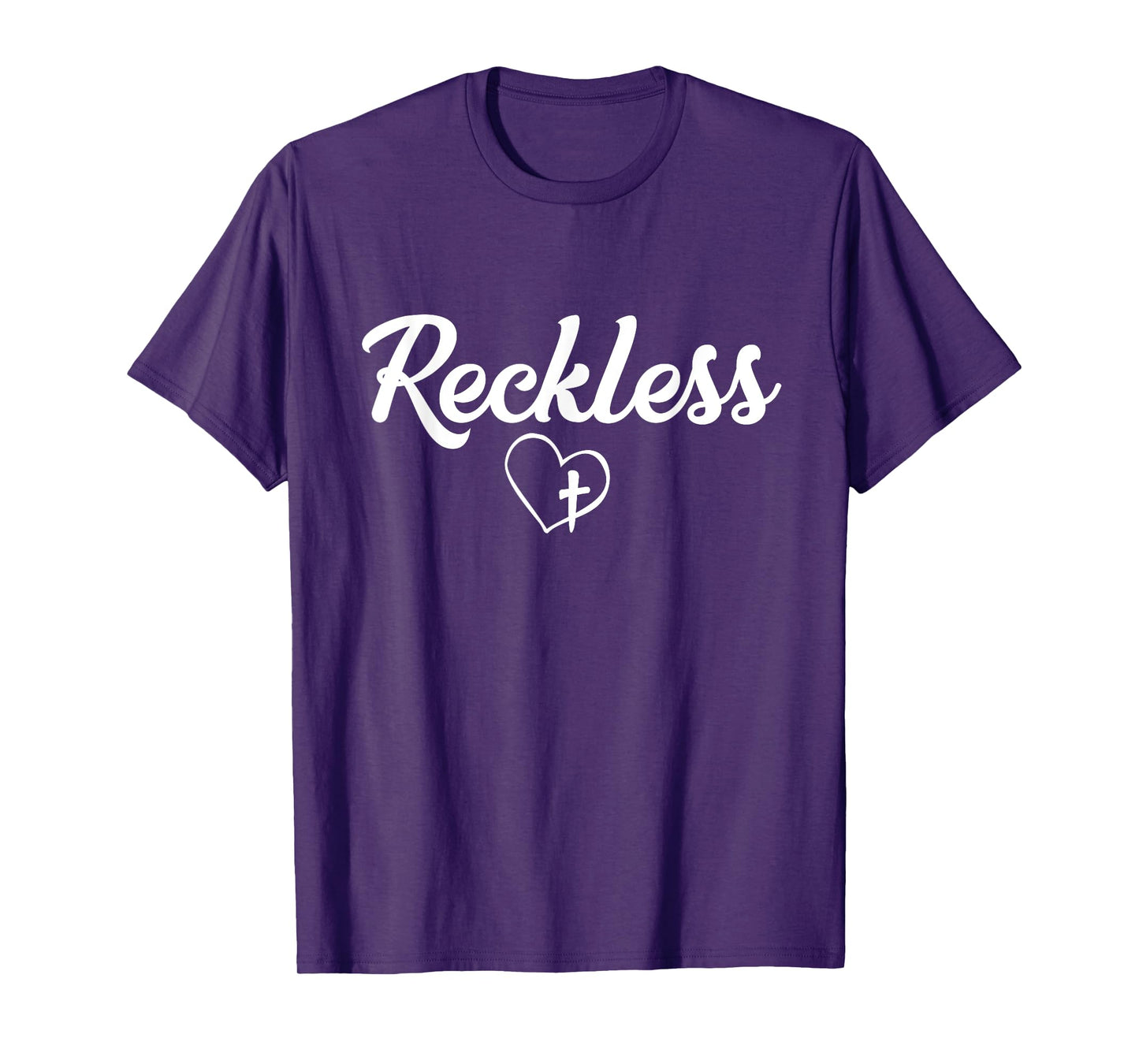 Faith Christian T-shirt Reckless Love Heart and Cross Shirt T-Shirt