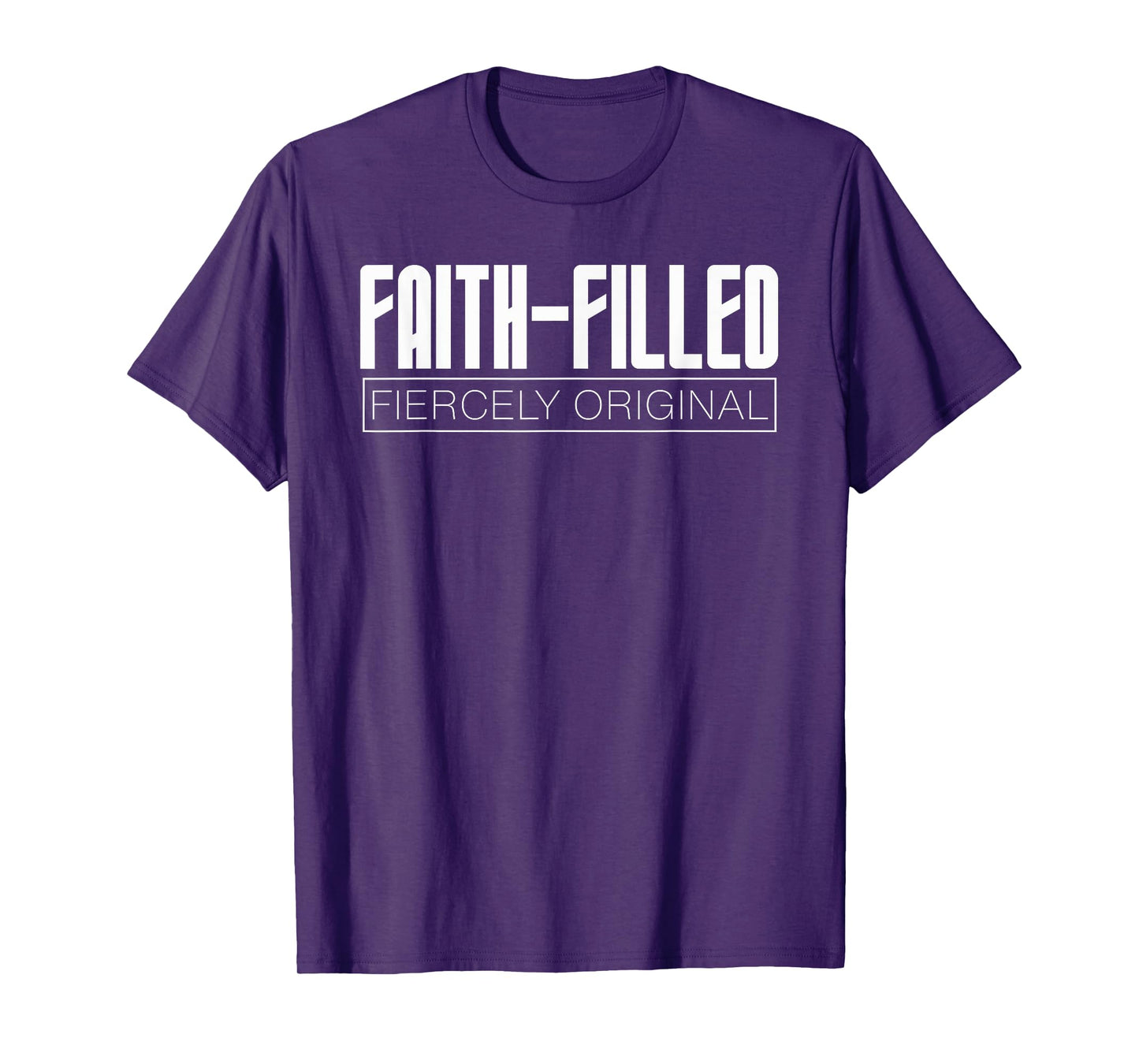 Faith Filled Fiercely Original Christian Inclusion Design Dk T-Shirt