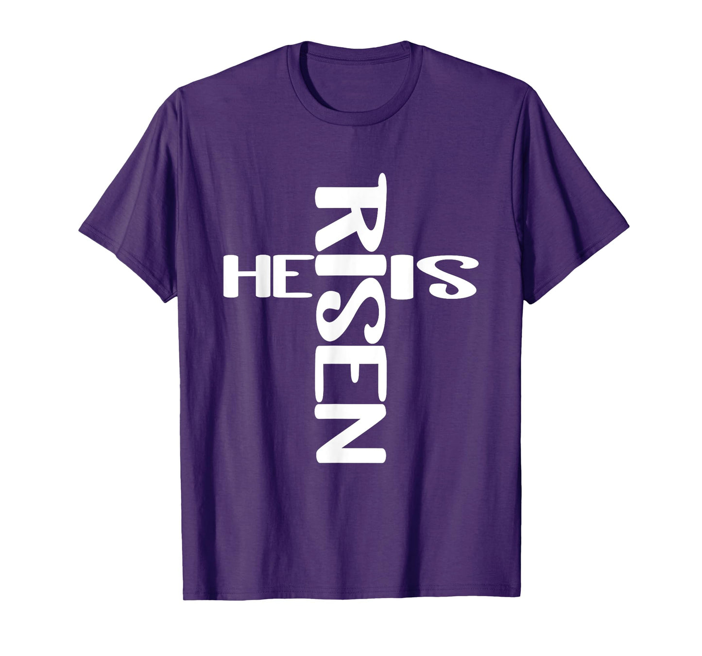 That Says He Is Risen - Easter Cross Shape Design T-Shirt