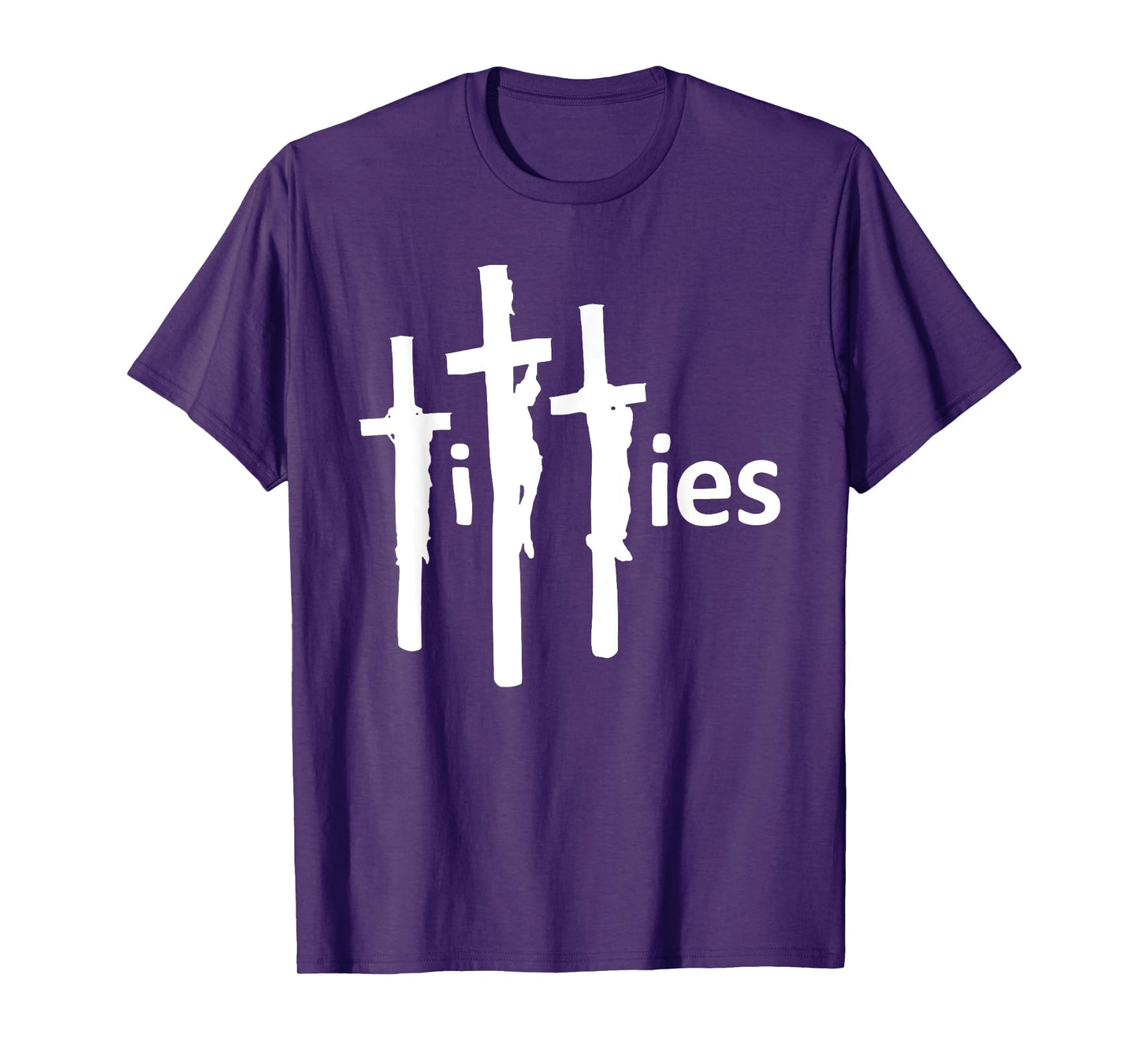 Titties on the Cross, Funny Offensive, Funny Sarcastic Jesus T-Shirt