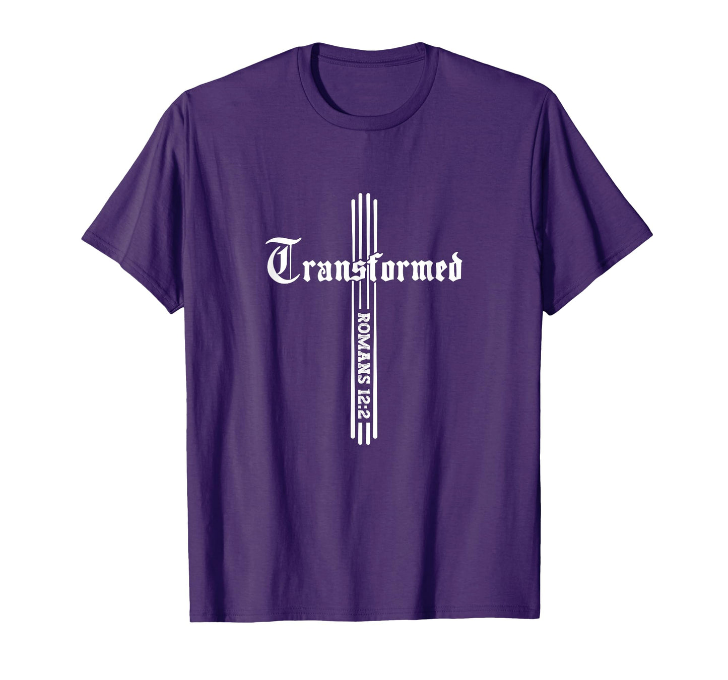 Transformed Romans 12:2 Bible Christian Cross Faith Jesus T-Shirt
