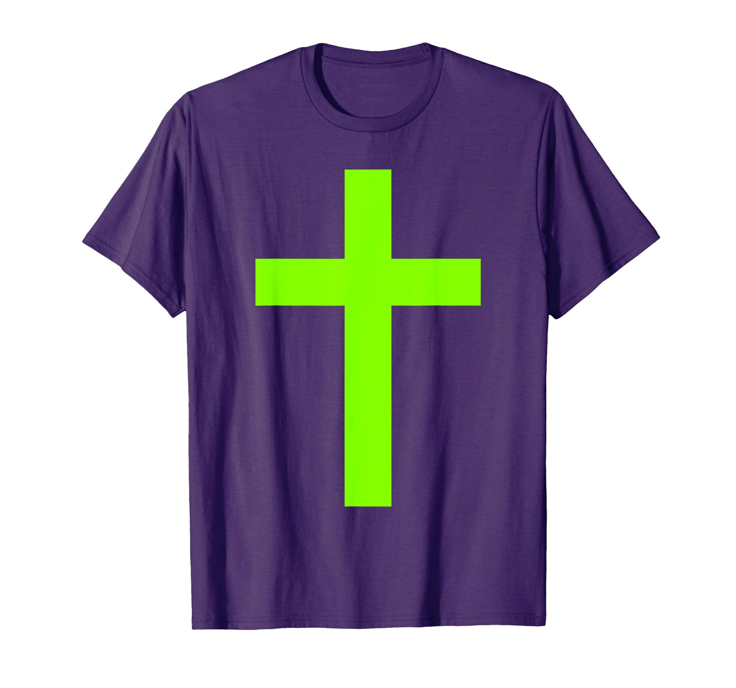 Christian God Jesus Cross Lime Green T-Shirt