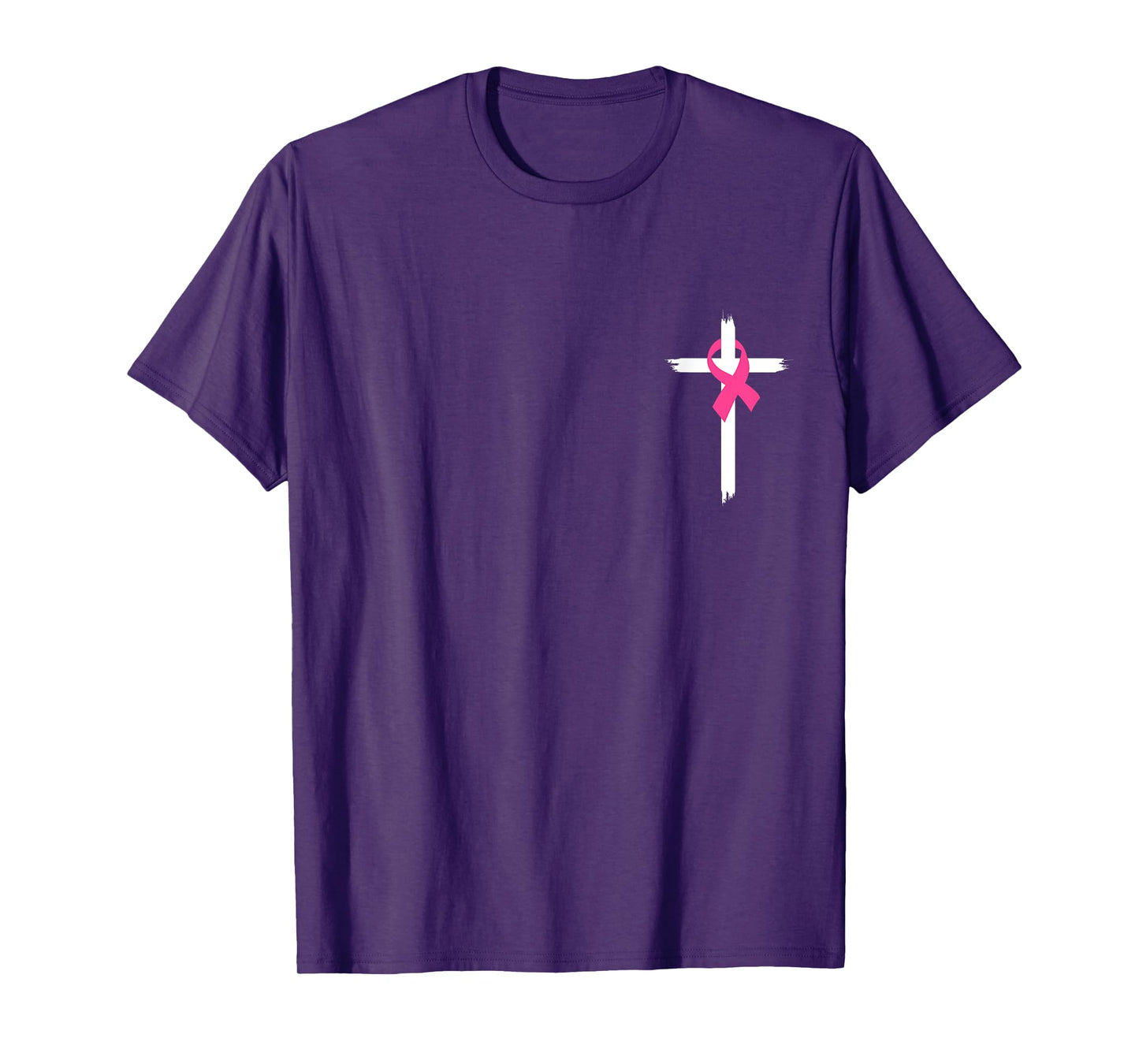 Christian Jesus Cross Pink Ribbon Breast Cancer Awareness T-Shirt