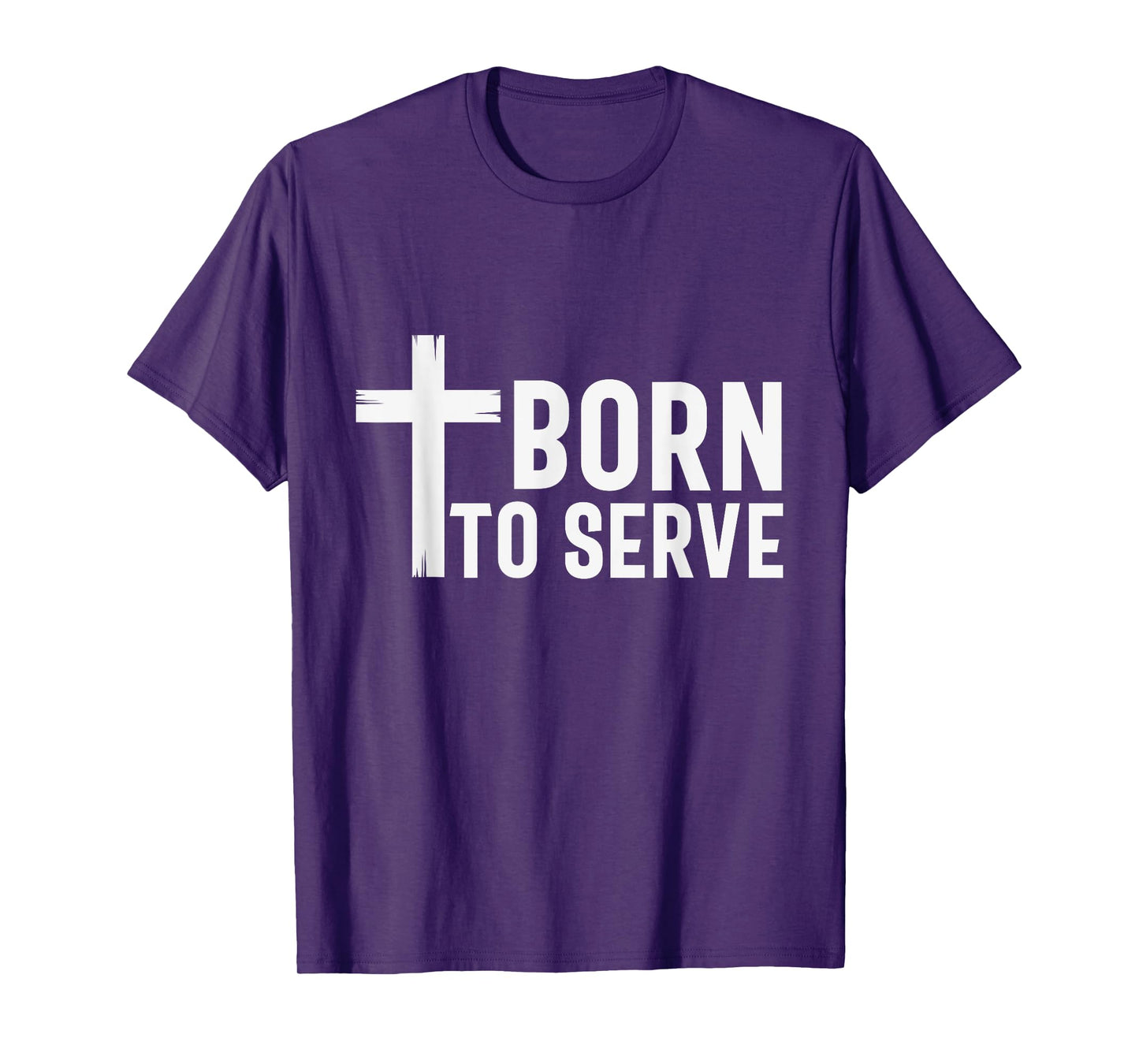 Retro Born To Serve Jesus My God Lord Savior Christian Faith T-Shirt