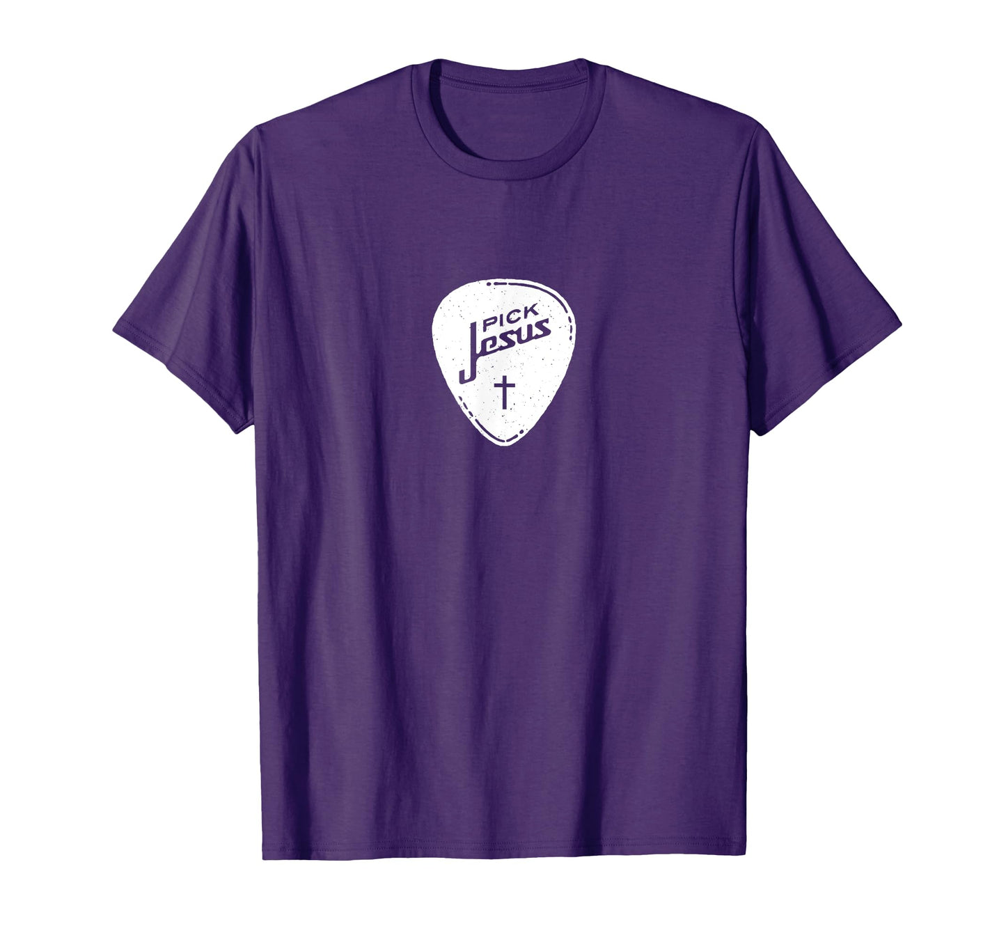 Christian Shirt - Vintage Guitar Pick Jesus Cross Worship T-Shirt