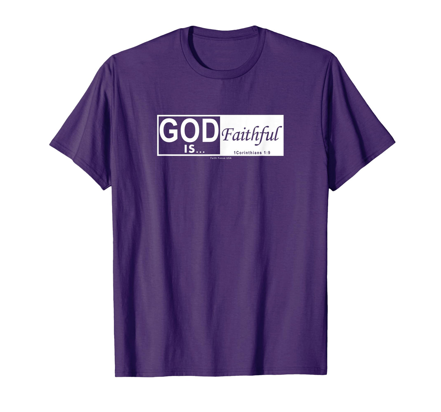 God is Faithful - Christian Men & Women of Faith Printed T-Shirt