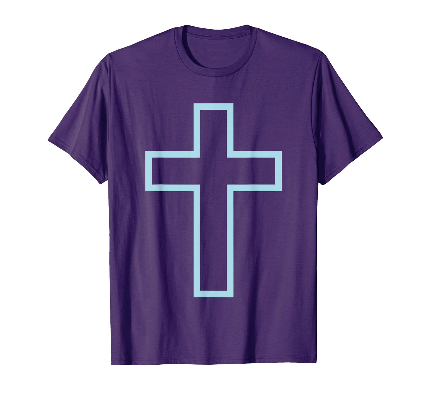 Baby Blue Cross Outline T-Shirt