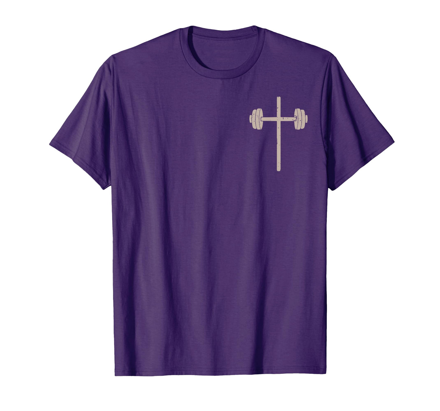 Workout Barbell Cross Dumbbell Faith-Fitness Christian Gym T-Shirt