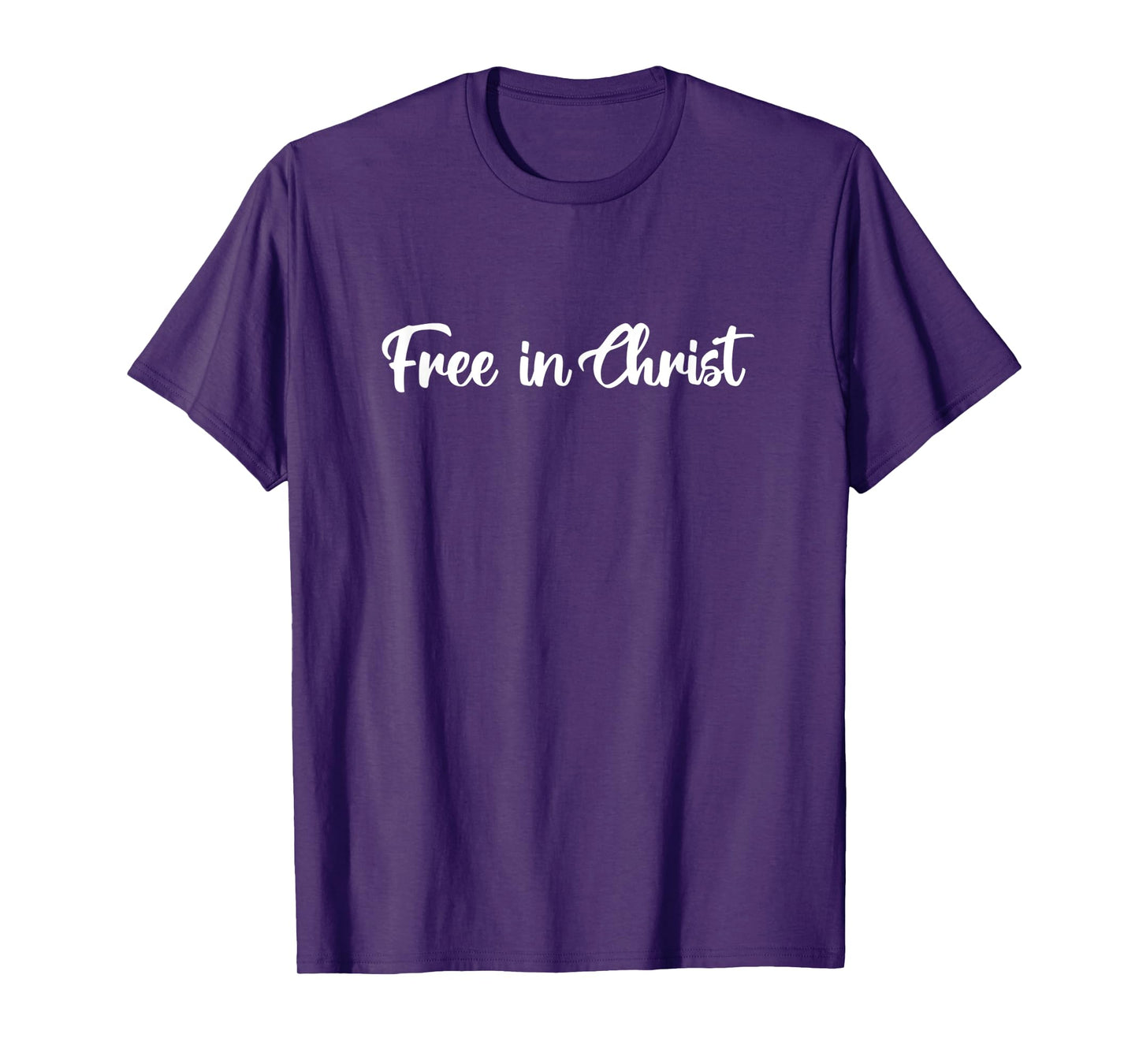 Free in Christ Christian Inspirational Design T-Shirt
