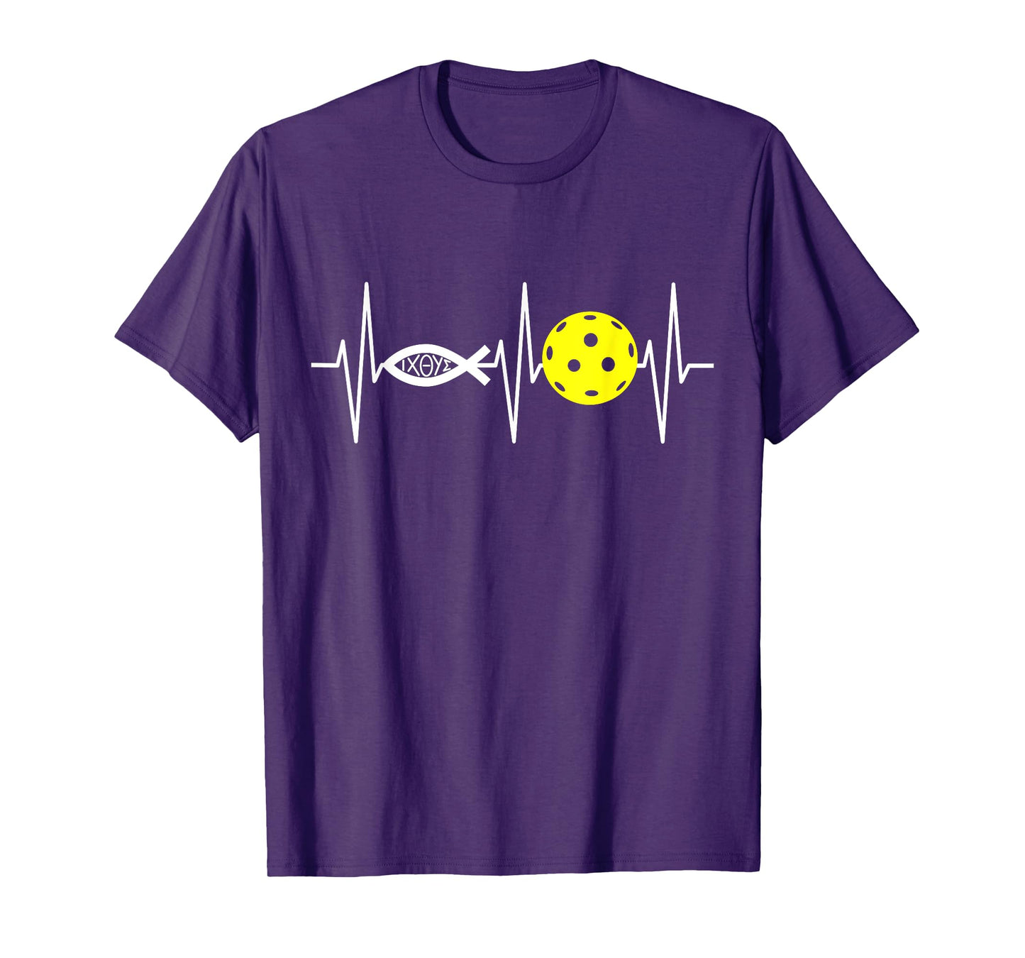 Christian Shirt Pickleball Player Ichthys Jesus Fish Symbol T-Shirt