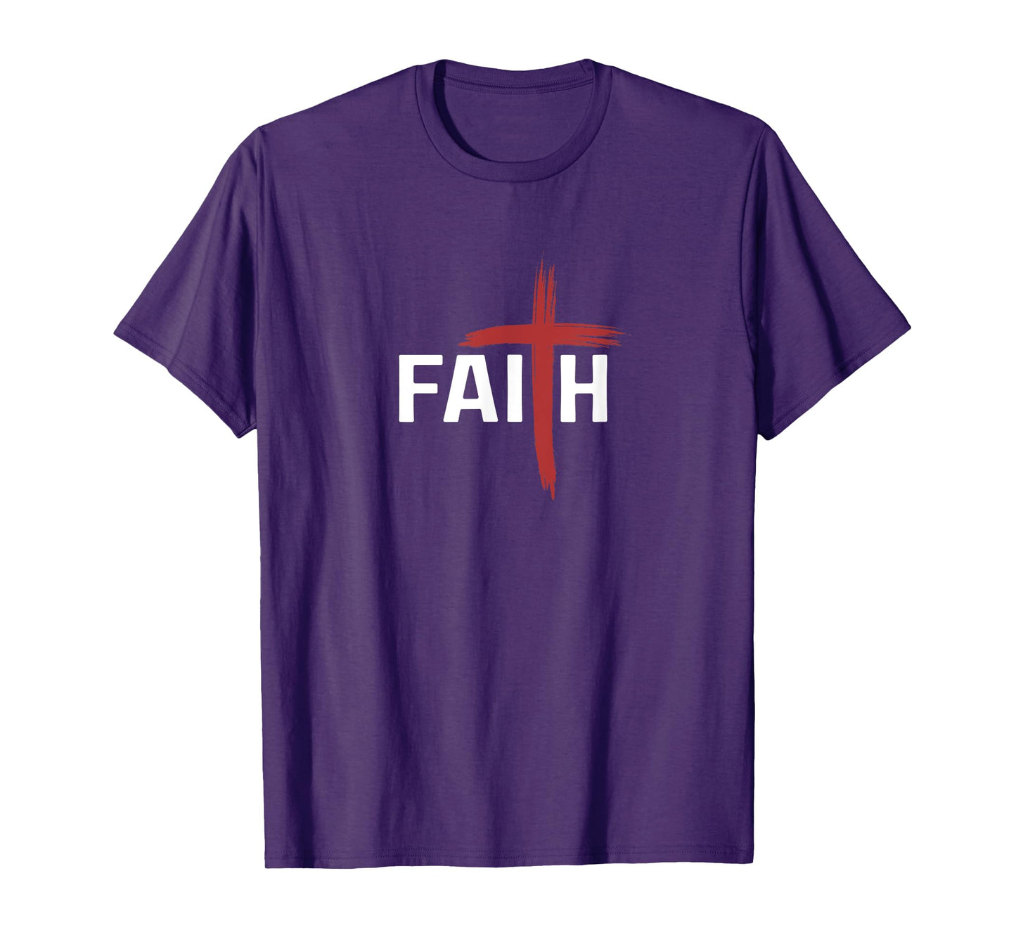 Faith with Cross Christian Design Minimal Religious T-Shirt