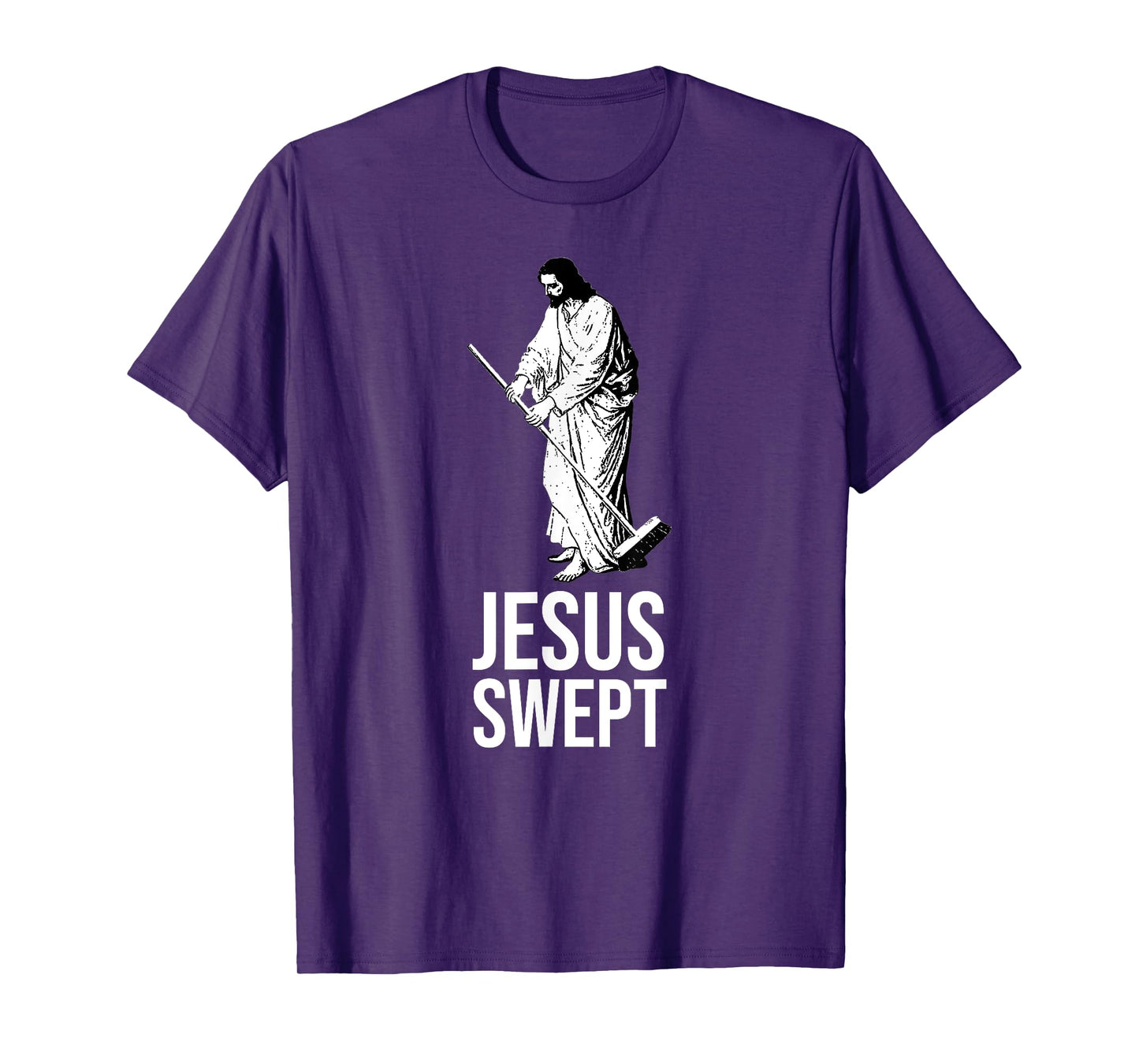 Funny Jesus Swept Drawing Pun. Sacrilege, Humorous Satire T-Shirt
