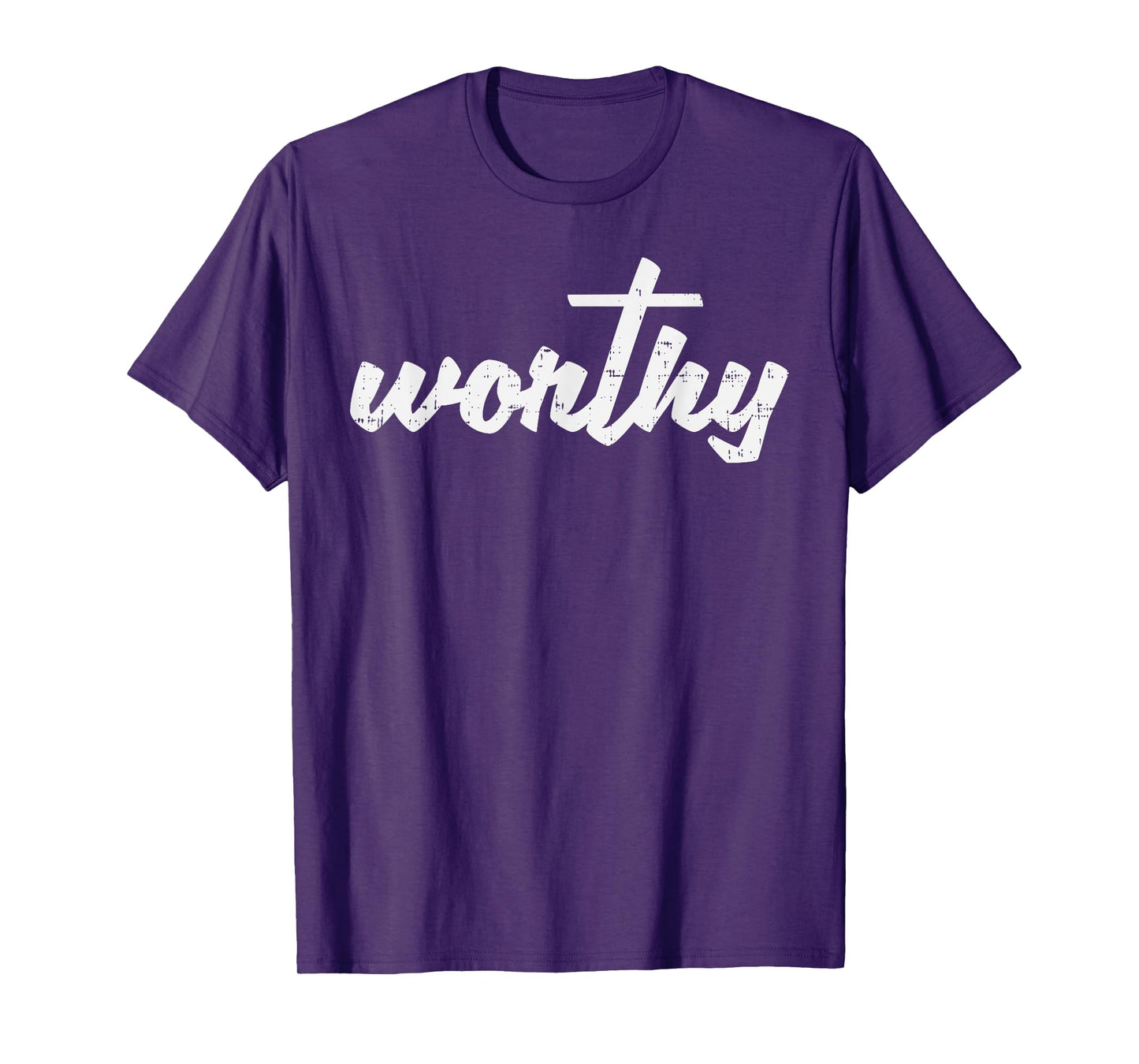 Worthy Cross God Jesus Faith Grace Religious Christian Gift T-Shirt