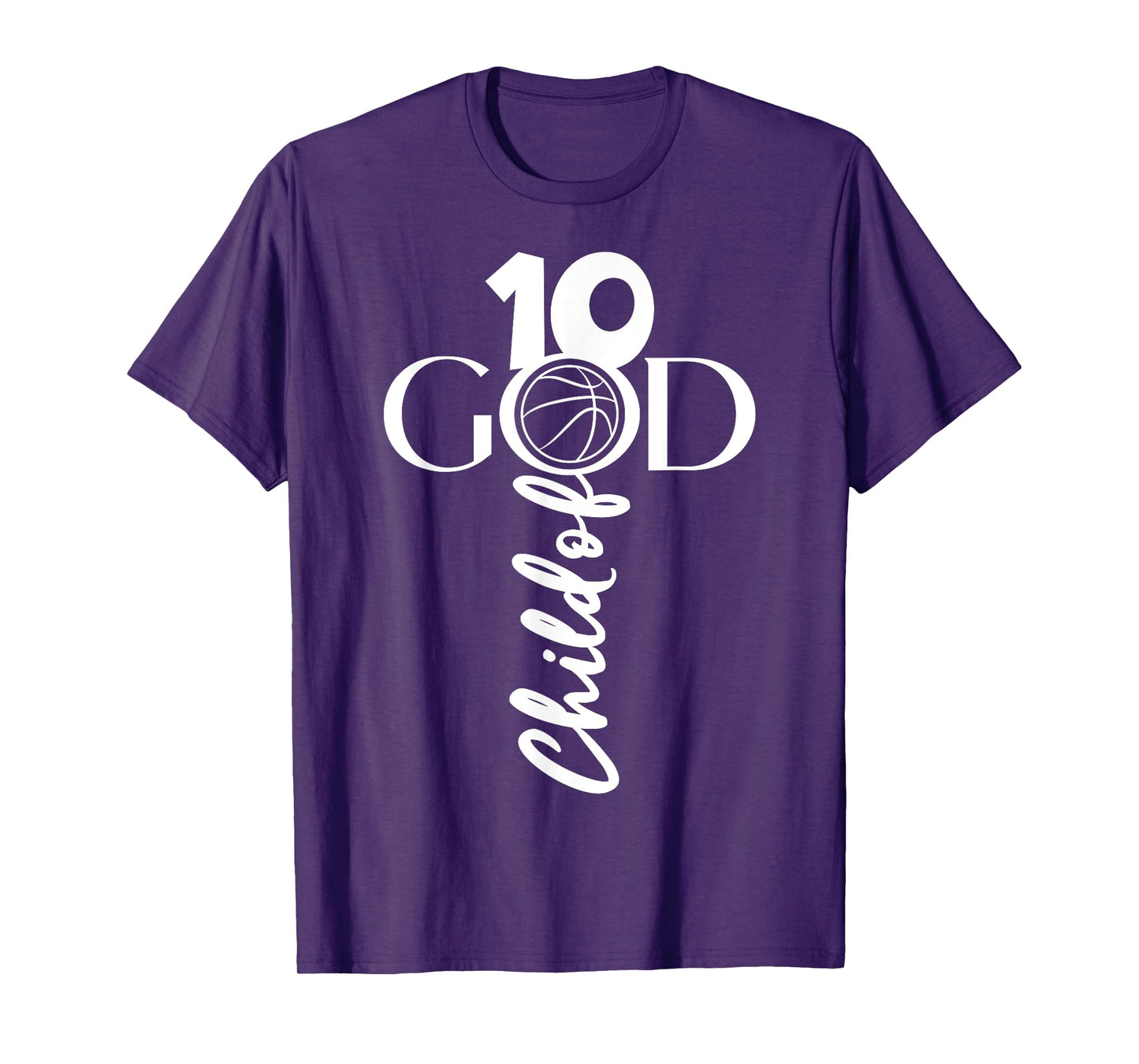 JESUS 10 YEARS CHILD OF GOD BASKETBALL 10th BIRTHDAY T-Shirt