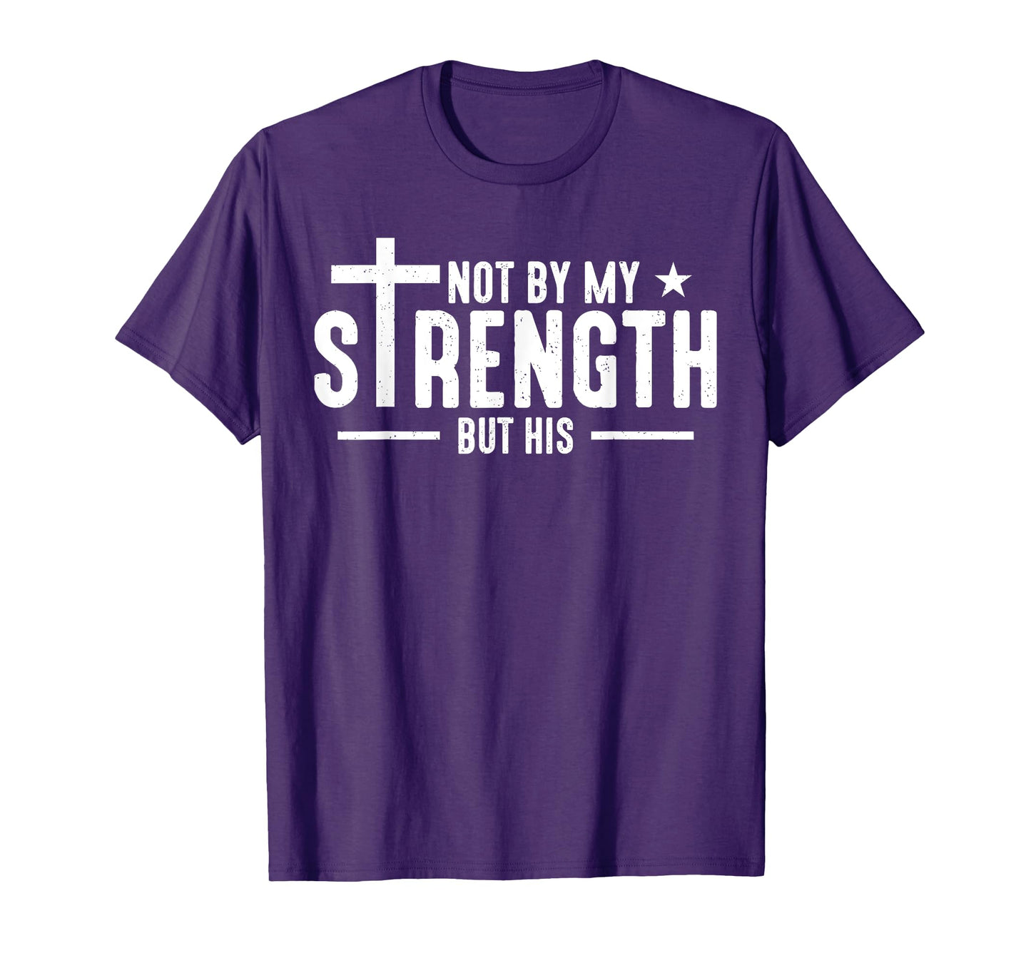 Vintage Not By My Strength But His Christians Jesus Cross T-Shirt
