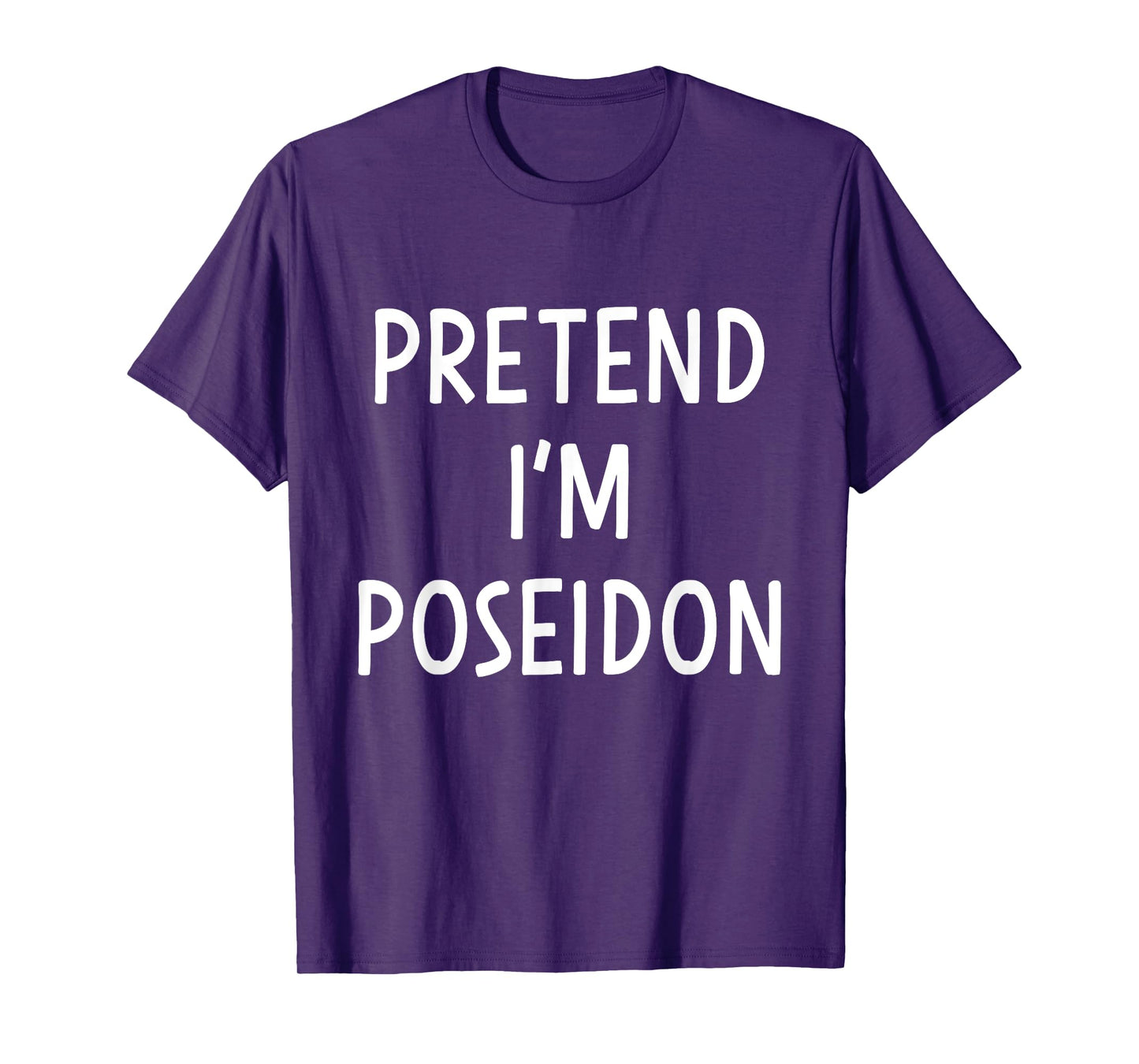 Pretend Poseidon greek god easy costume for halloween party T-Shirt