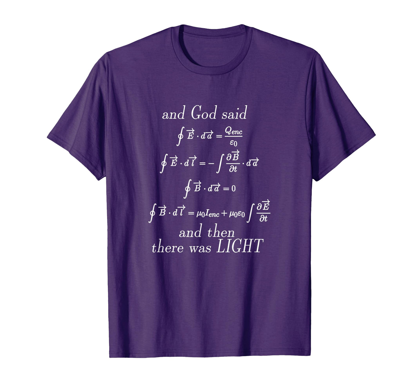 God Said Maxwell's Equations Integral Mathematics Lover T-Shirt
