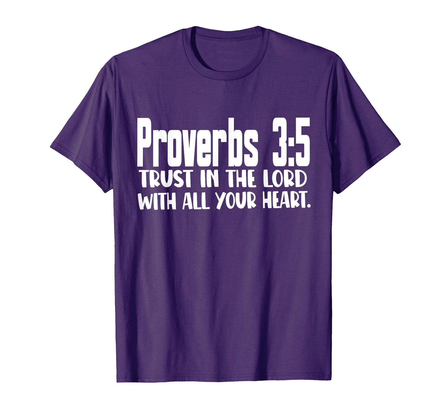 Proverbs 3:5 Trust in The Lord Christian Bible Verse T-Shirt