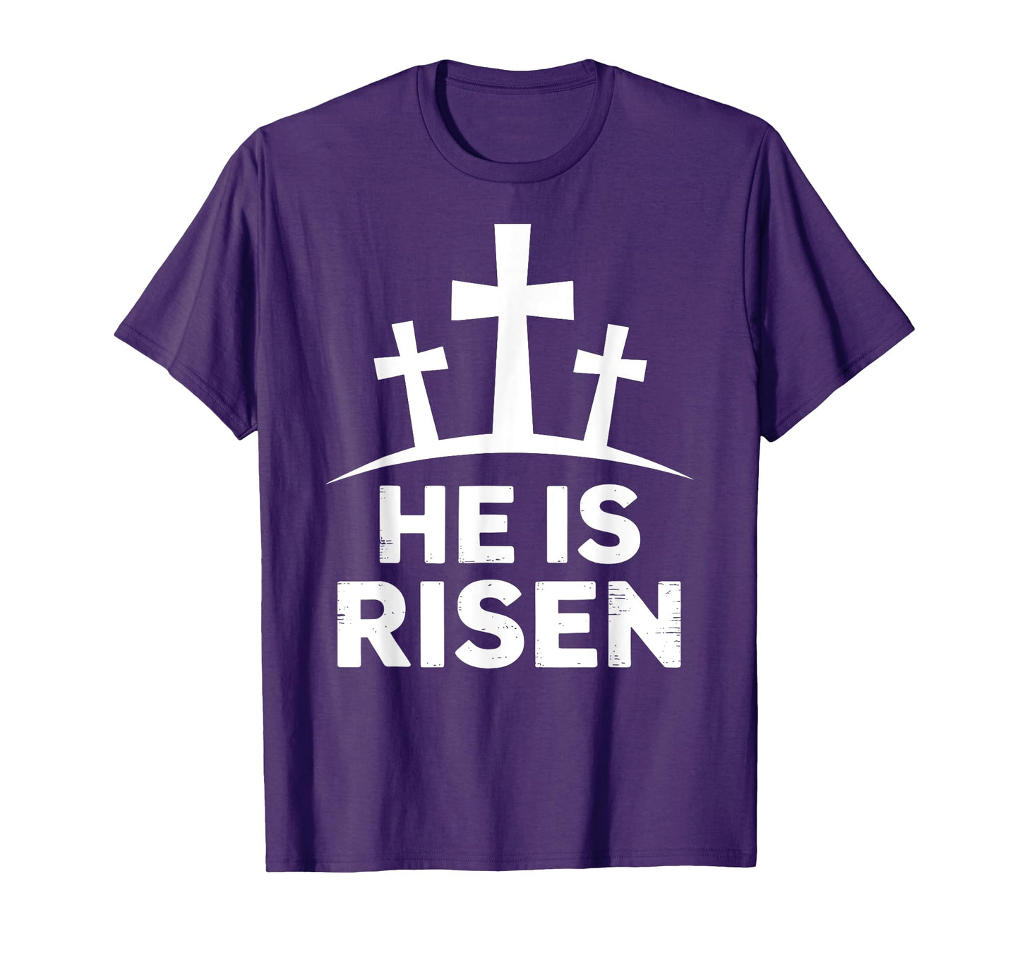 He is risen with cross for christian easter T-Shirt
