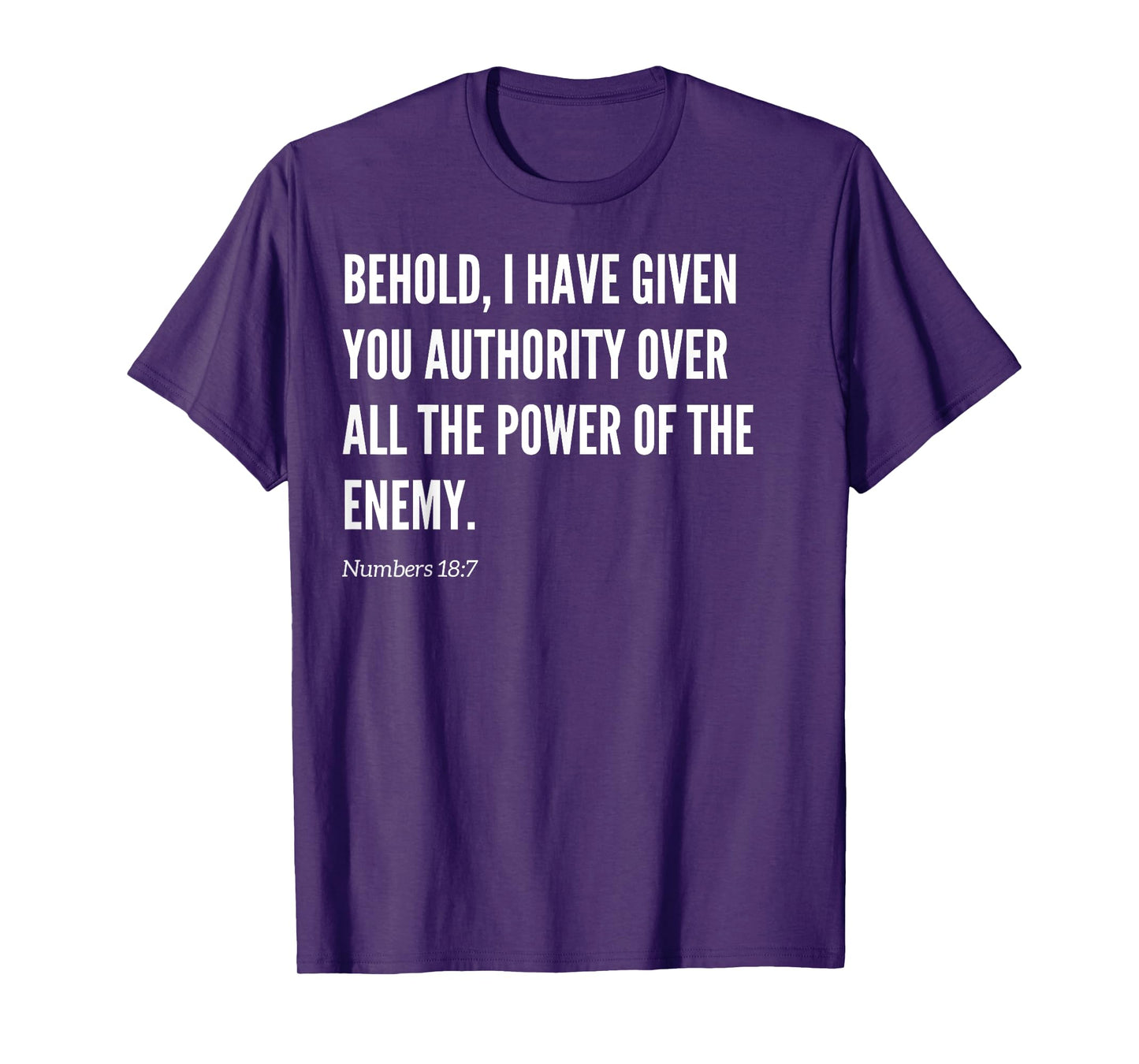 Behold, I have given you authority Bible Verse Statement T-Shirt