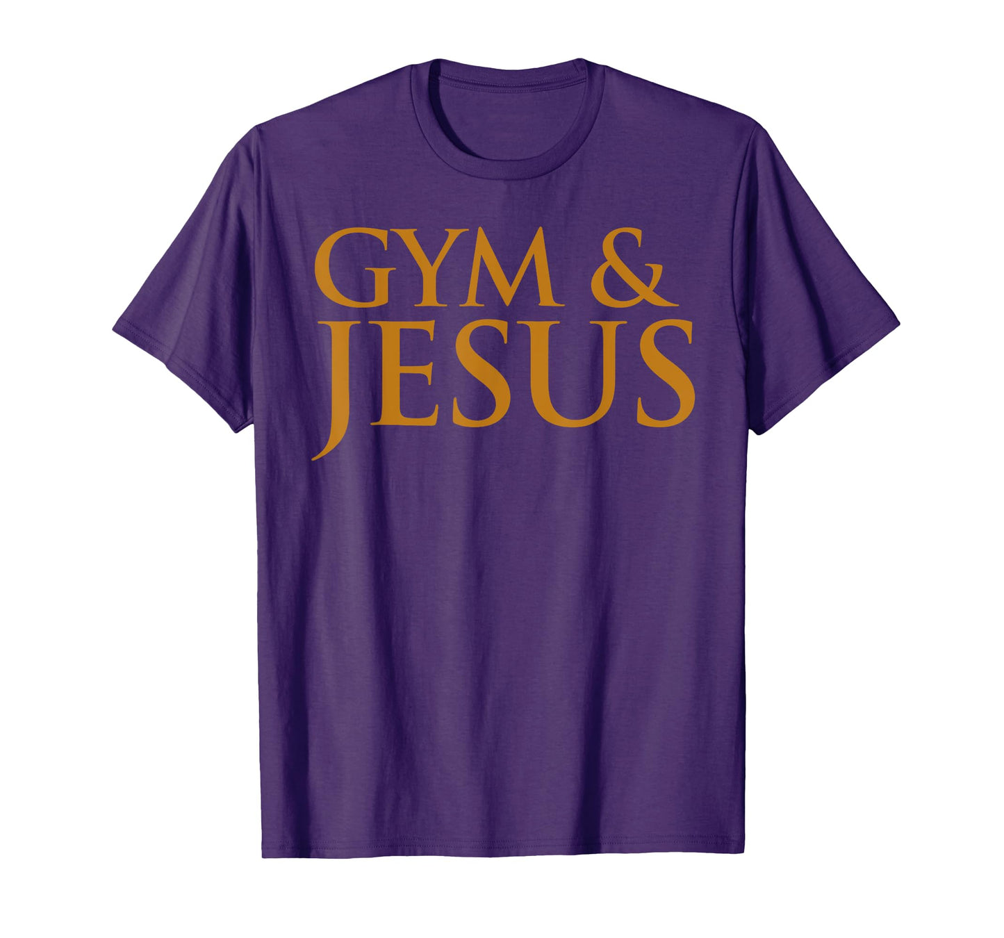 Distressed Gym & Jesus Funny Christian Workout Gift For Men T-Shirt