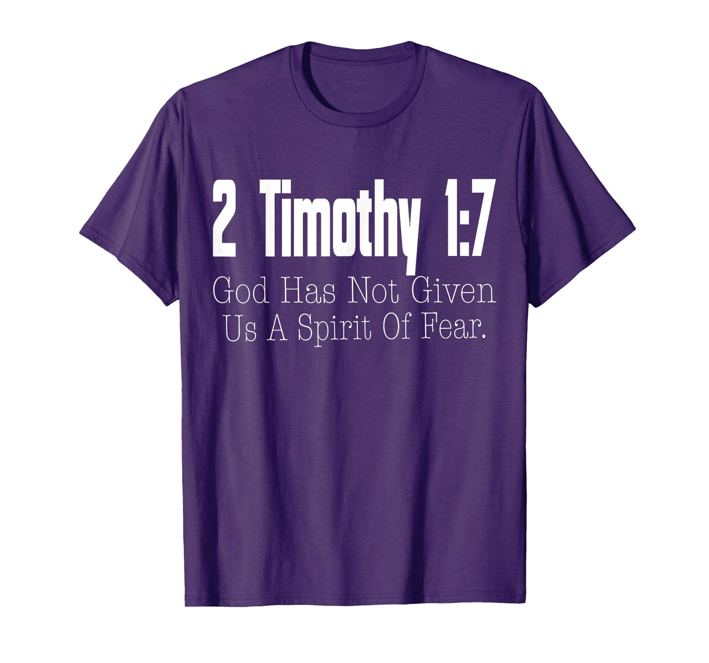 2 Timothy 1:7 Bible Verse Religious Christian Faith T-Shirt