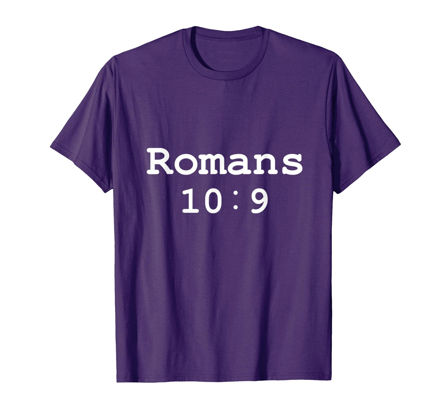 Christian faith holy bible verses typeset Romans 10:9 T-Shirt