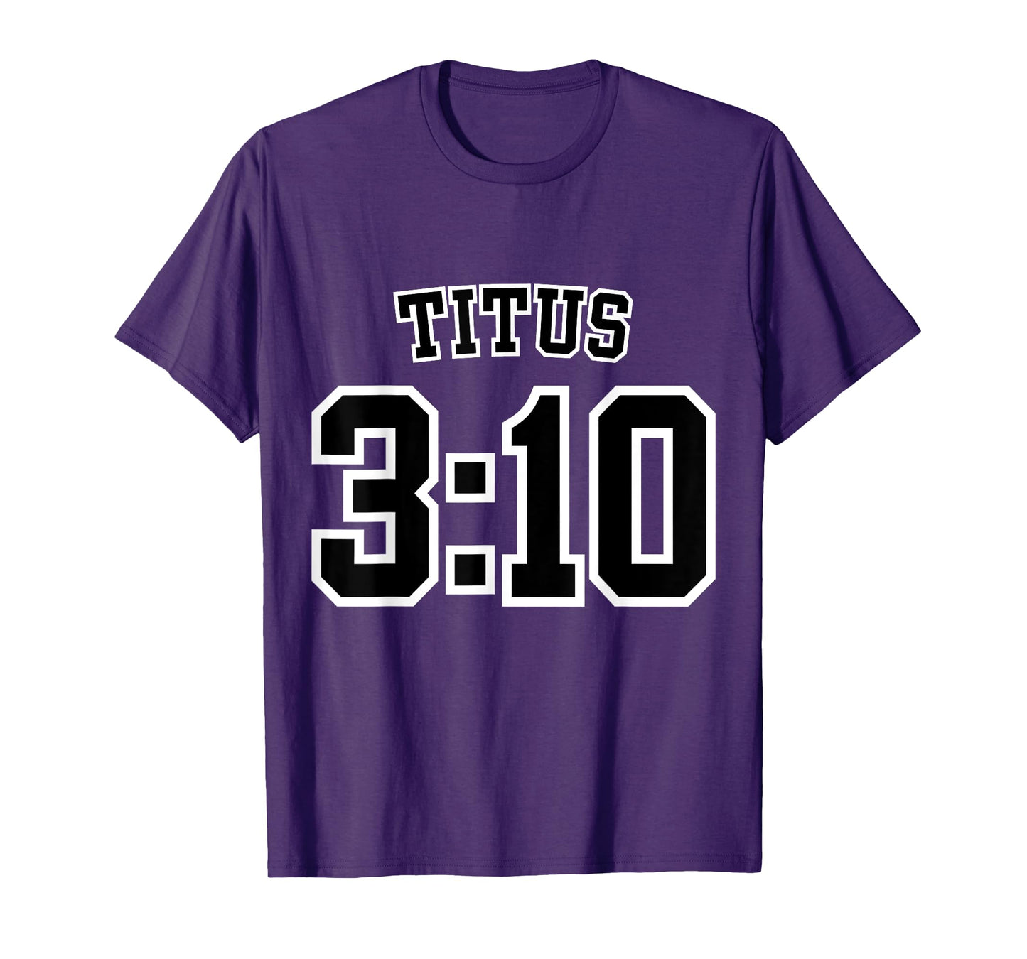 Titus 3:10 Sports Jersey Christian Scripture Design T-Shirt