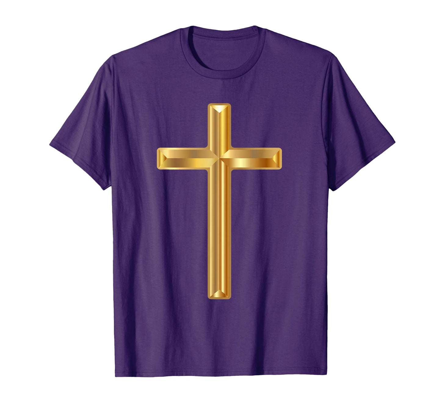 Jesus Holy Cross Gold Cross T-Shirt - Boys' Unisex-Adults Black Solid Color Modern Christian Gift T-Shirt - Small - Short Sleeve - Winter - 1 Count - 0 Pockets - Non-Stretchable - Machine Wash