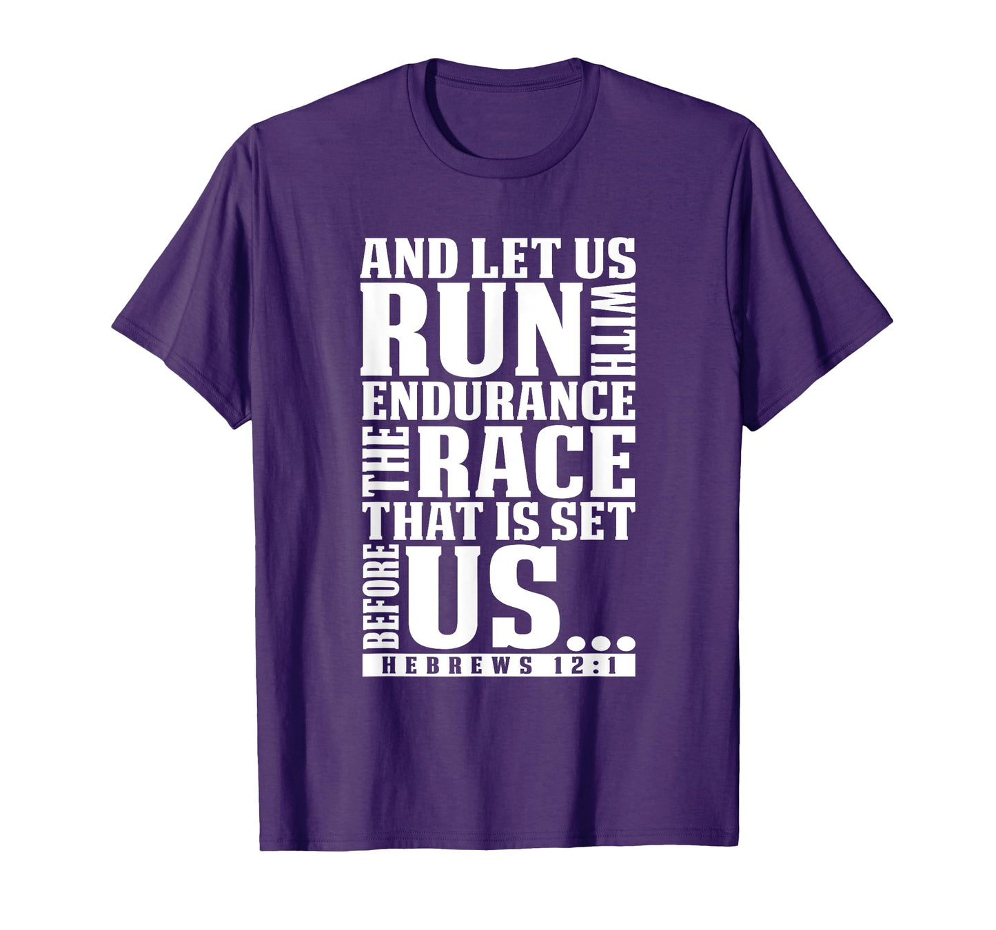 Christian Bible Verse Let Us Run With Endurance Runner Gift T-Shirt