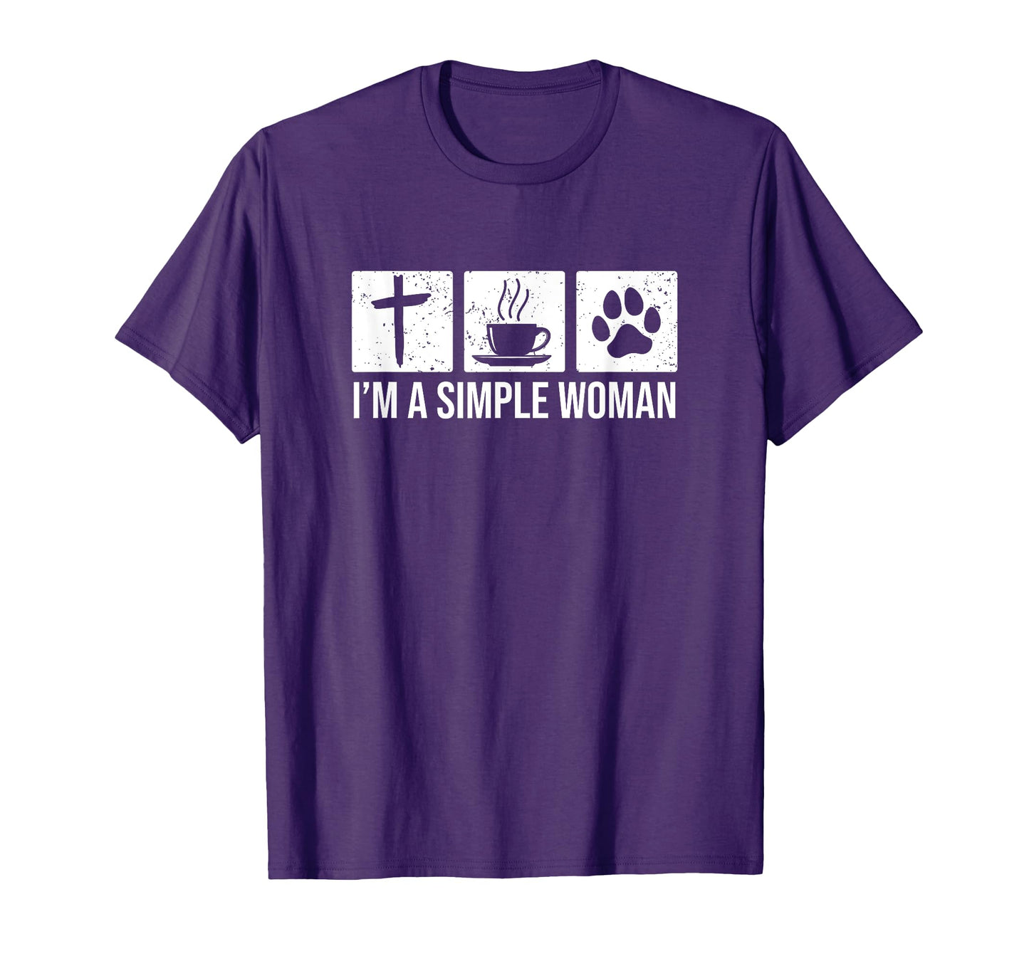 I'm A Simple Woman - Jesus Coffee Dog T-Shirt