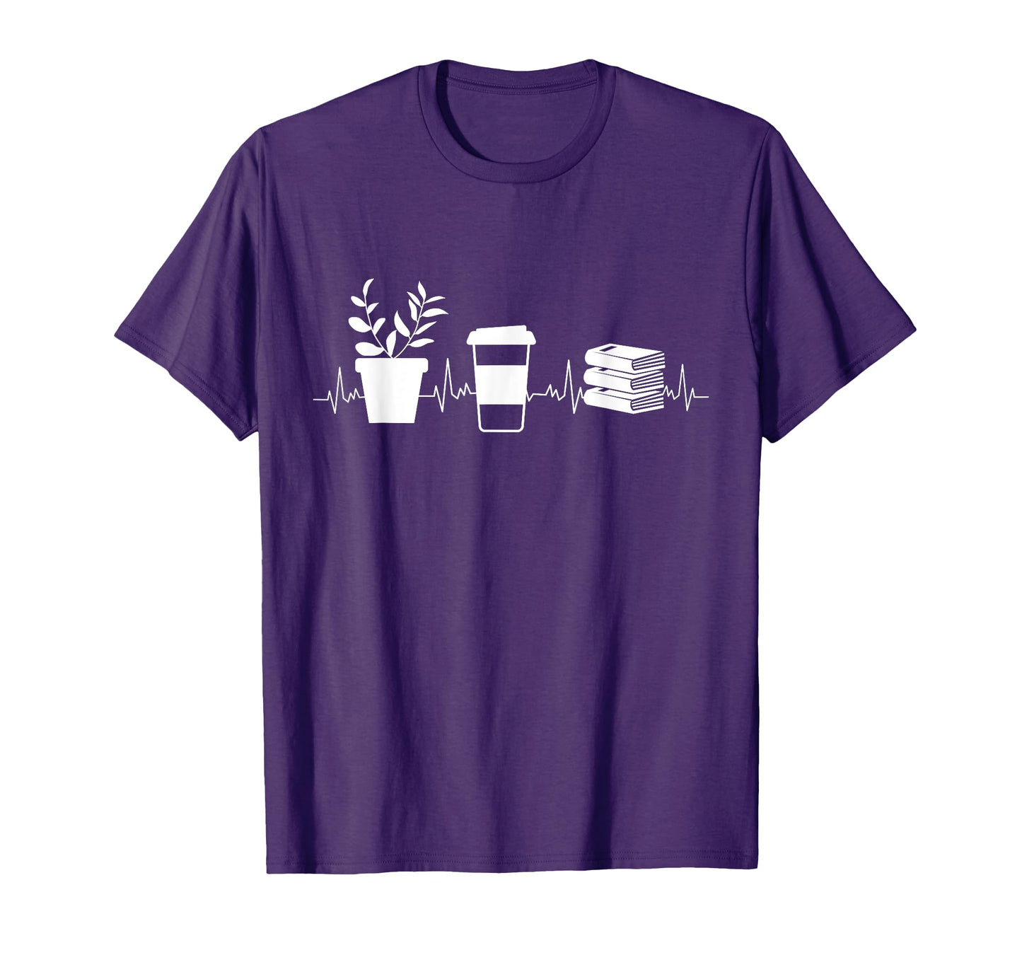 Plants Books Coffee Lover Gardener Quote Design T-Shirt