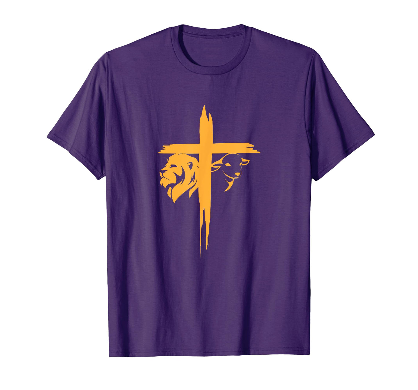 Lion and Lamb Cross Christian T-Shirt