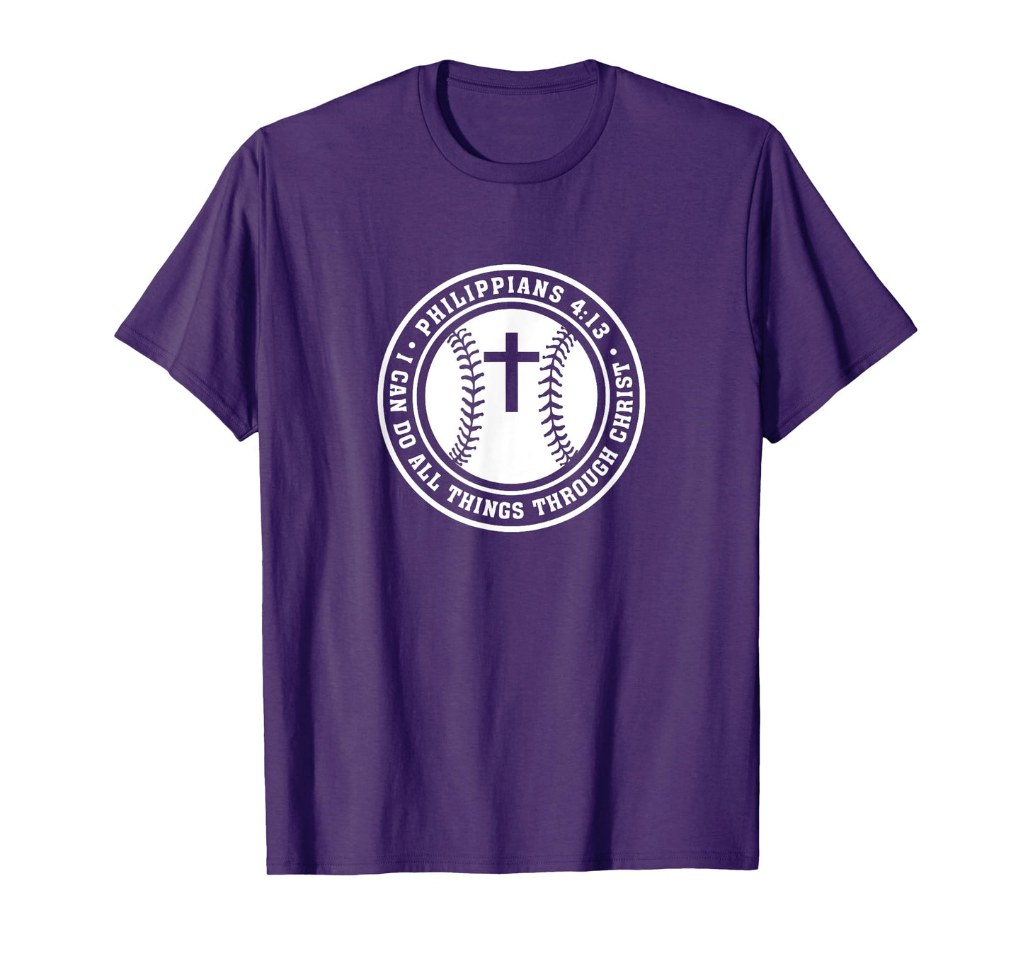 Philippians 4:13 Christian Baseball Cross Jesus Saves Christ T-Shirt