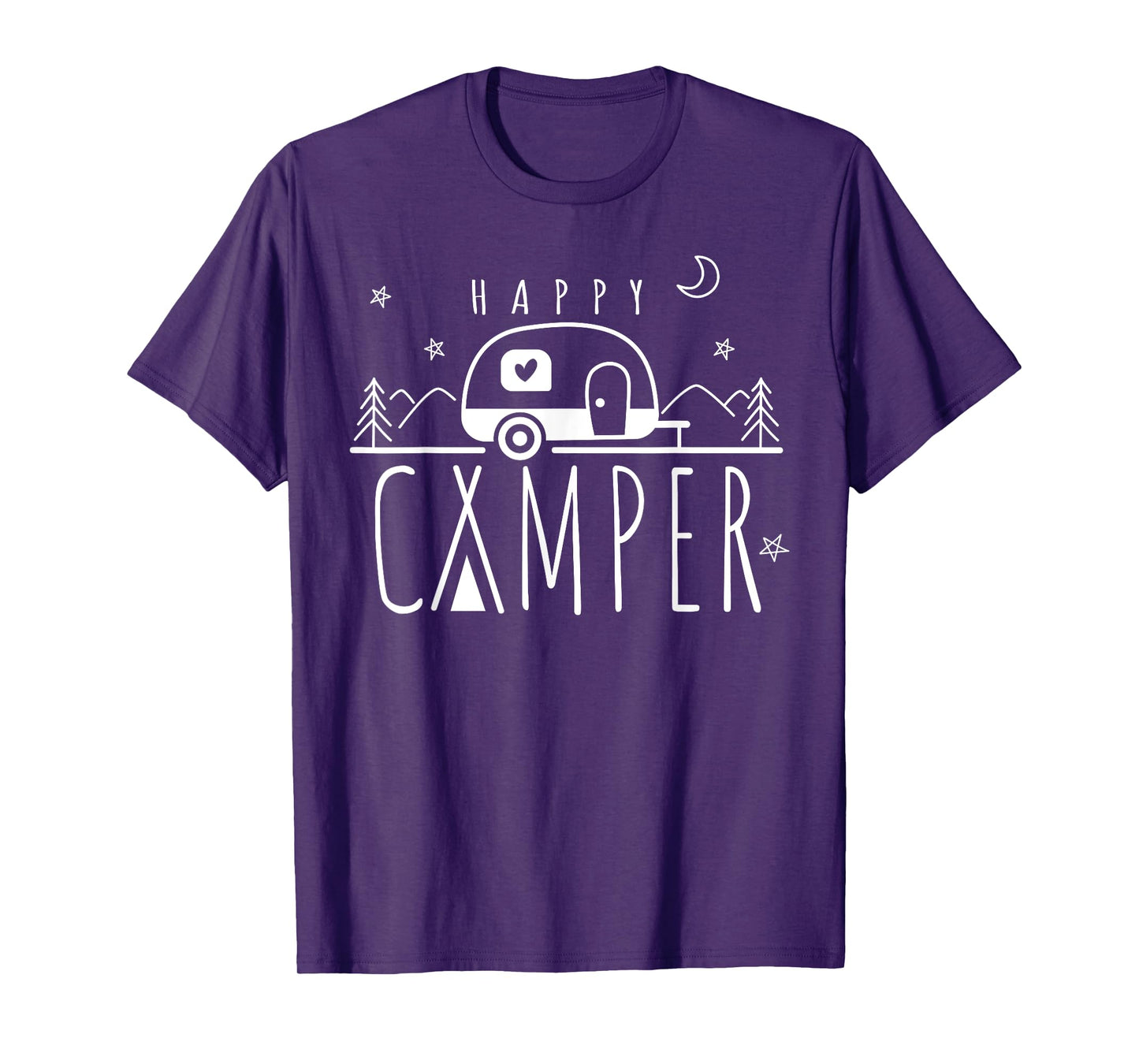 Funny Happy Camper Men Women Camping Lover T-Shirt