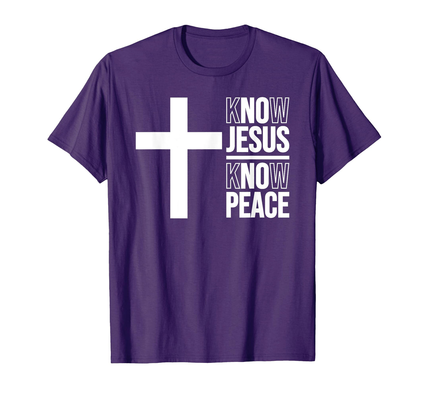 KNOW JESUS KNOW PEACE CHRISTIAN CROSS T-Shirt