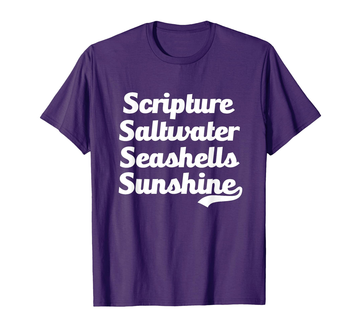 Scripture Saltwater Seashells Sunshine Jesus Church Retreat T-Shirt