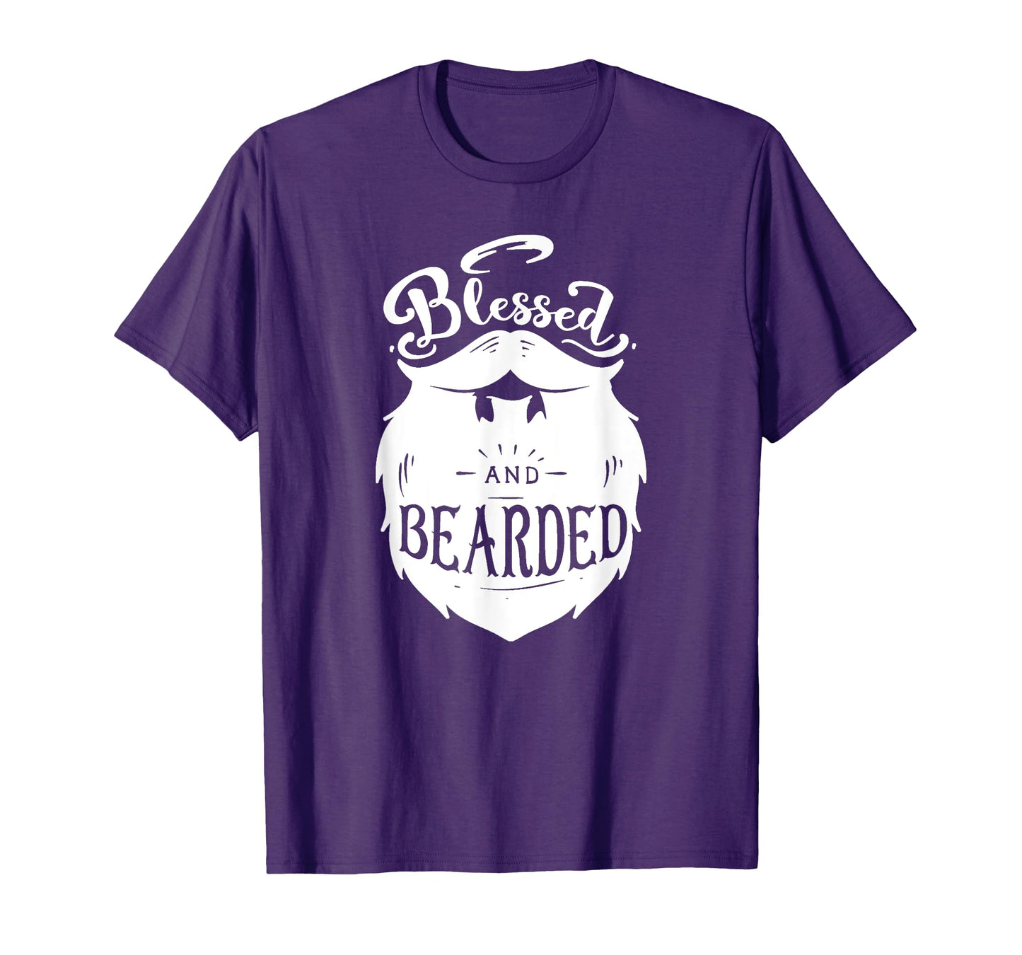 Blessed and Bearded - Jesus Praying Beard Hair Mustache T-Shirt