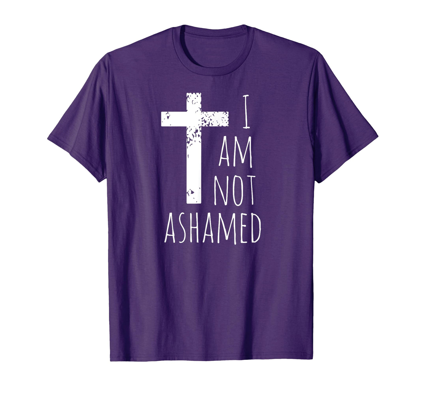 I am not ashamed - Big Red Cross - Gospel Christian Faith T-Shirt
