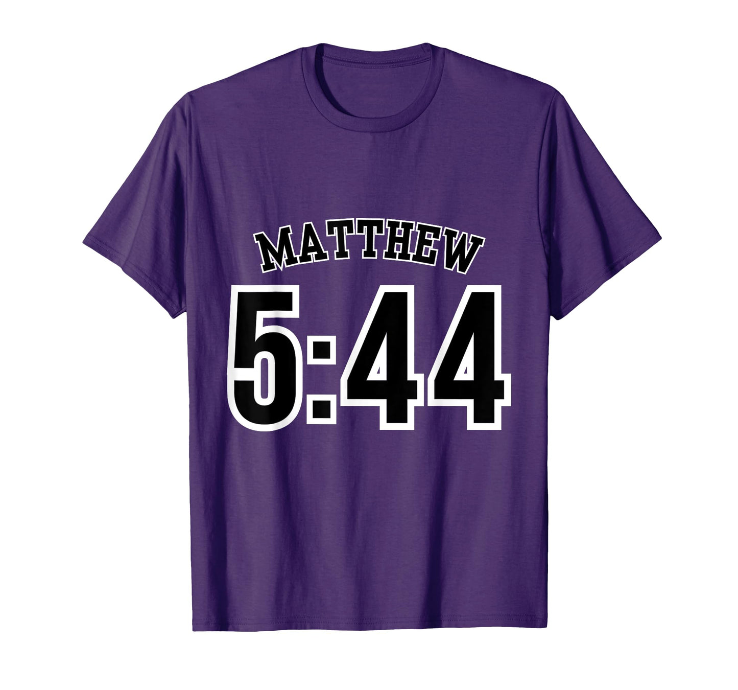 Matthew 5:44 Sports Jersey Christian Scripture Design T-Shirt