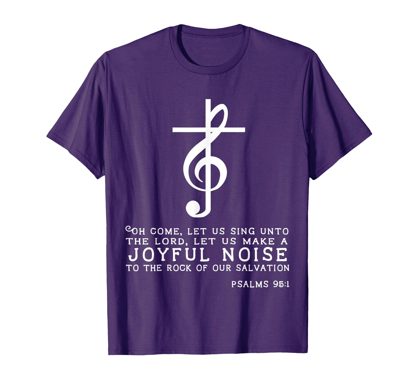 Christian Music Cross Tee Treble Clef Musical Gift TShirt T-Shirt