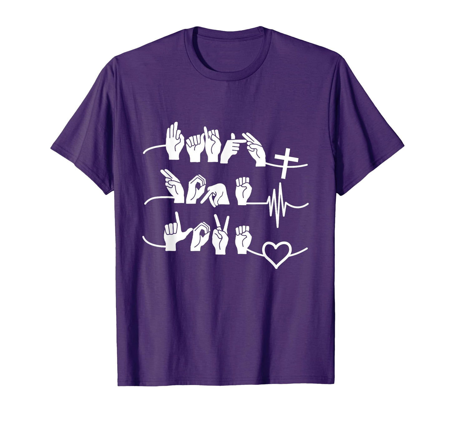 Faith Hope Love - Christ Religion Heartbeat T-Shirt