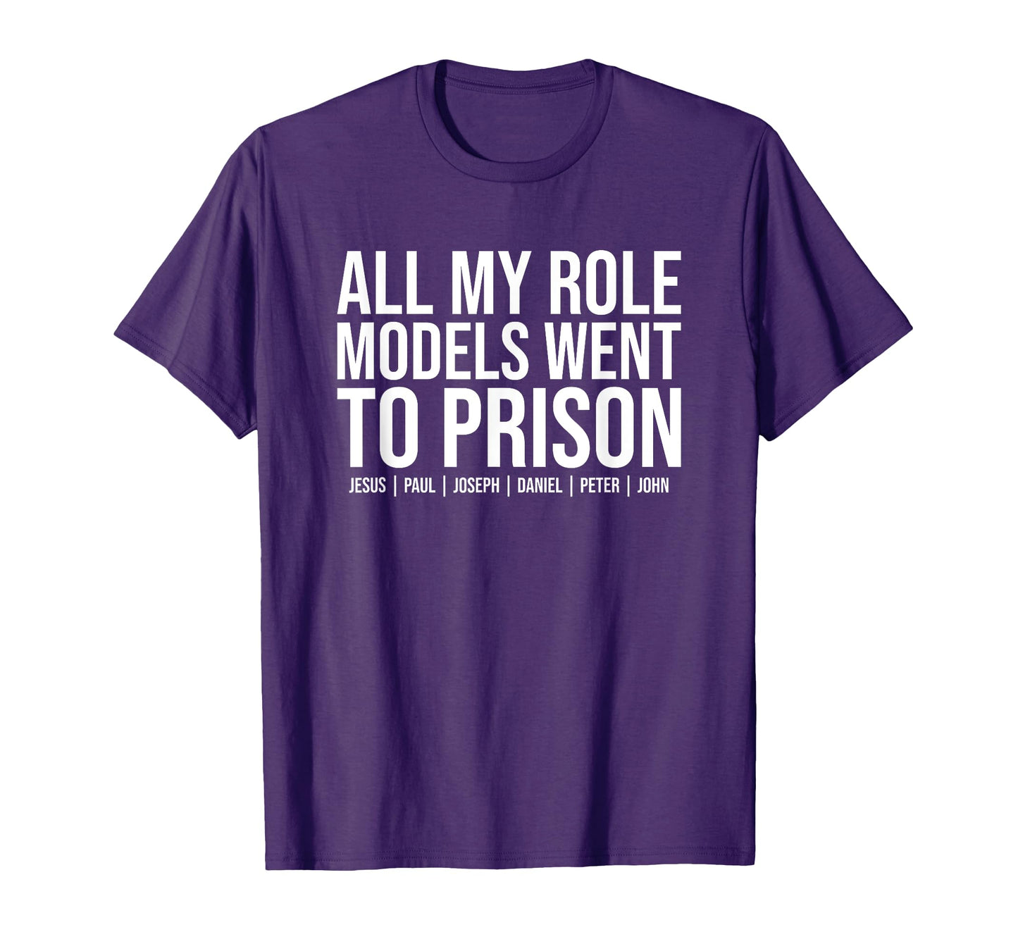 All My Role Models Went To Prison - Jesus Christian Faith T-Shirt