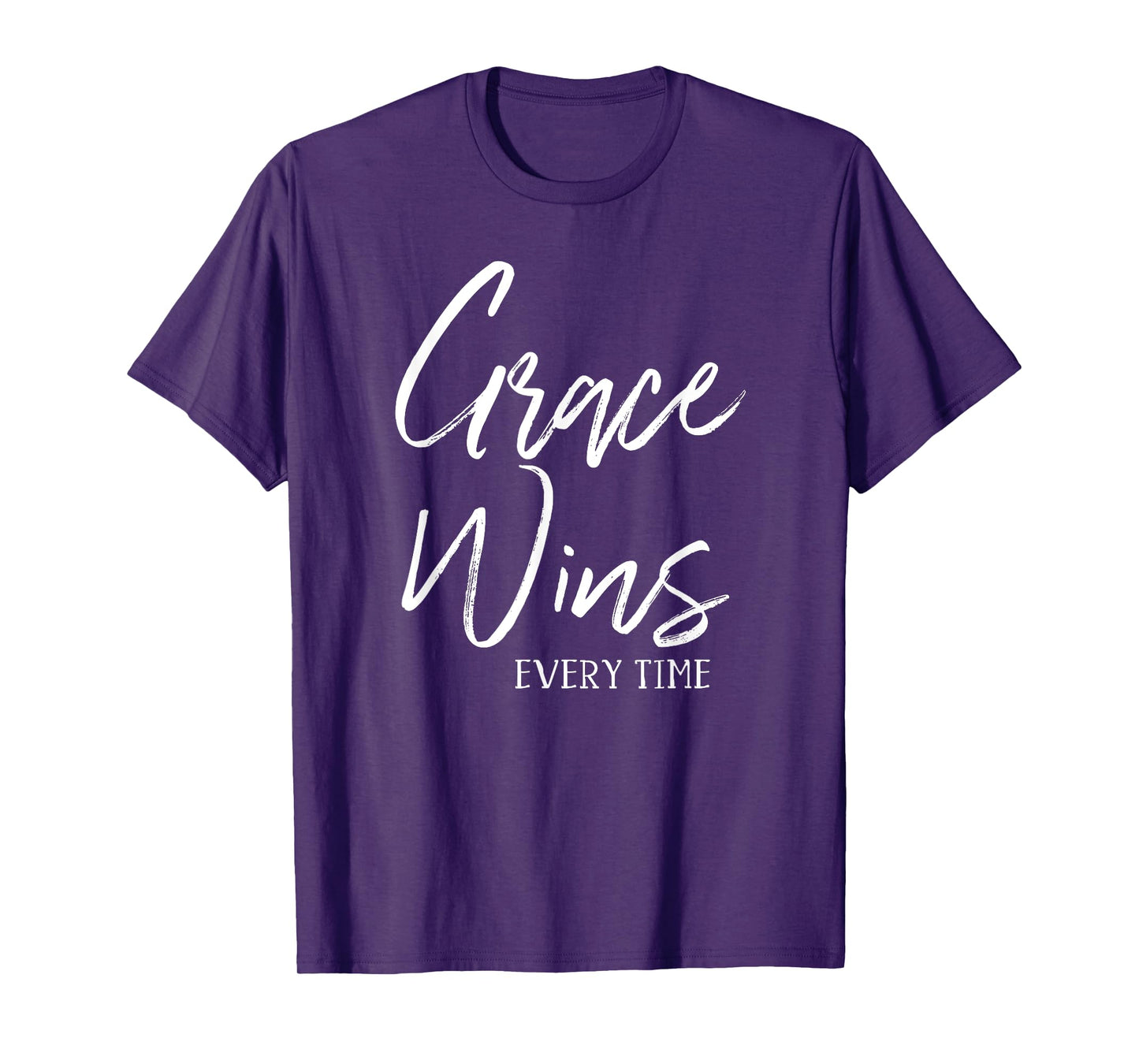 Grace Wins Every Time Christian Worship Leader Baptism Gift T-Shirt