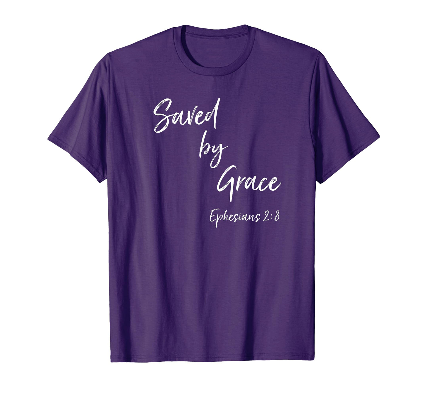 Saved By Grace Ephesians Scripture Christian Bible Verse T-Shirt
