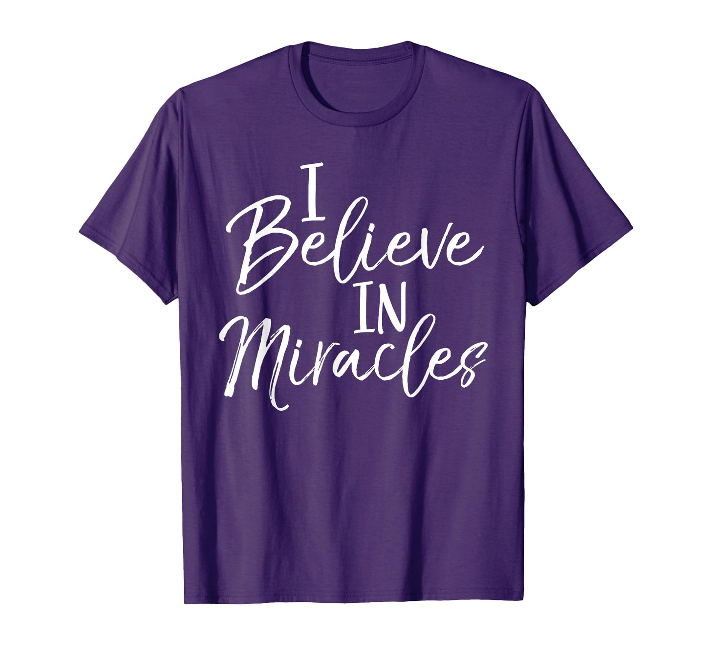 I Believe in Miracles Shirt Vintage Cool Bold Christian Tee T-Shirt