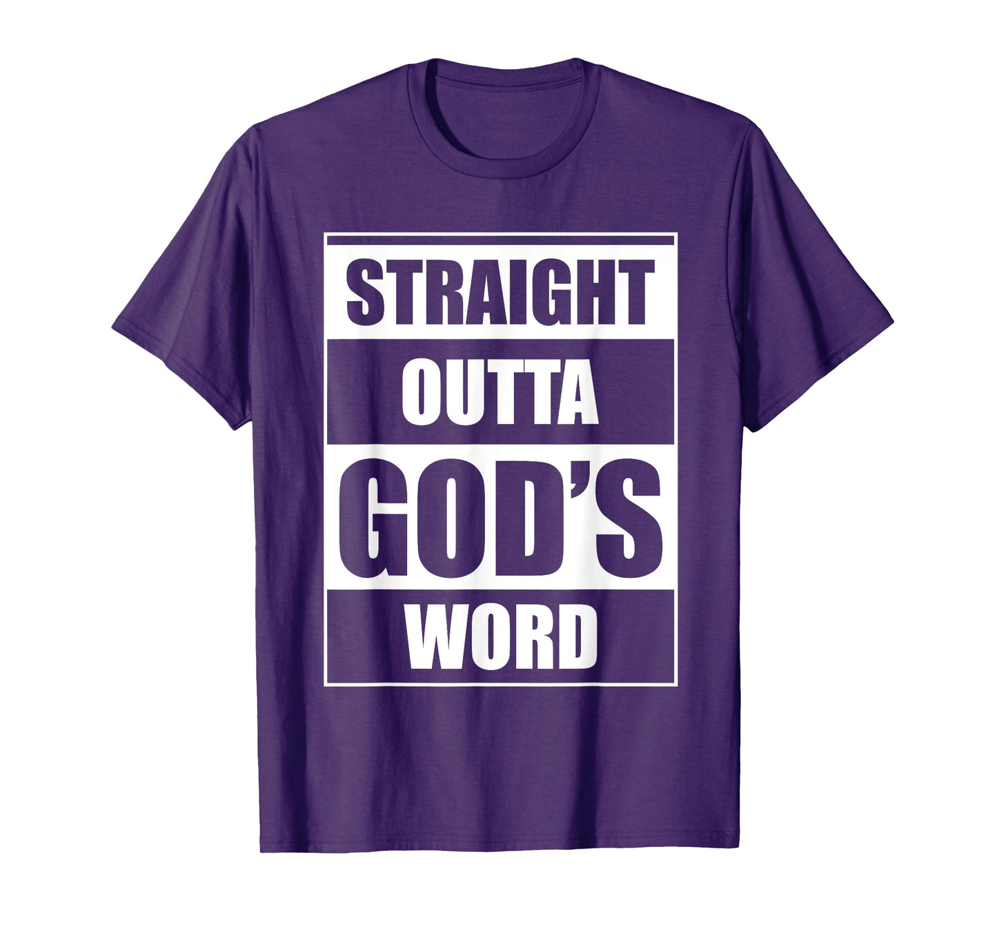 Straight Outta Gods Word Funny Religion Jesus Christian T-Shirt