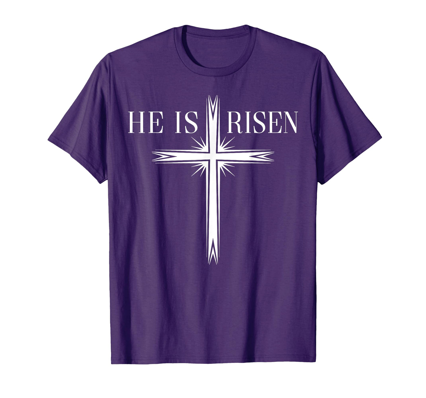 Easter Cross He Is Risen Jesus Christian Men Women Kid Youth T-Shirt