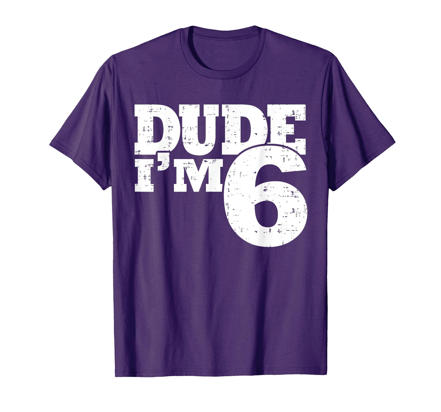 6th Birthday Dude I'm 6 Year Old Boy T-Shirt