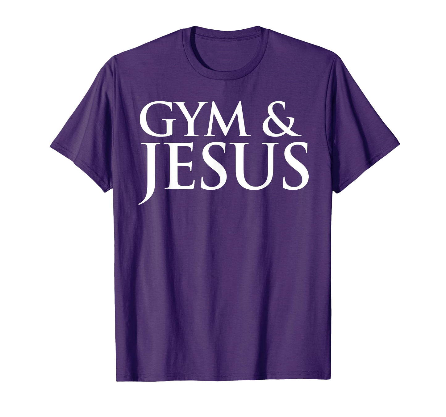 Distressed Gym & Jesus Funny Christian Workout Gift For Men T-Shirt